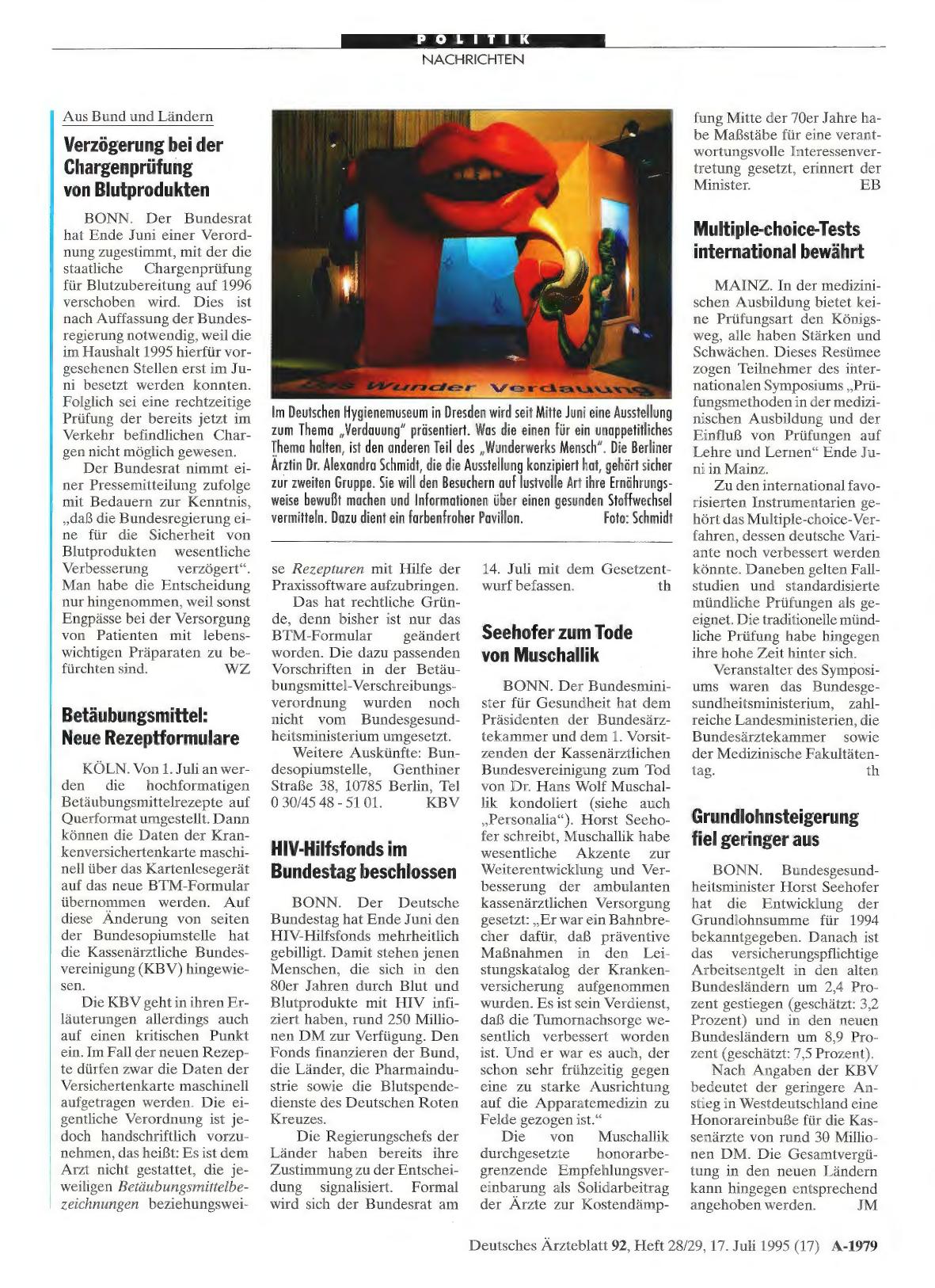 Vorschauseite 1: Verzögerung bei der Chargenprüfung von Blutprodukten