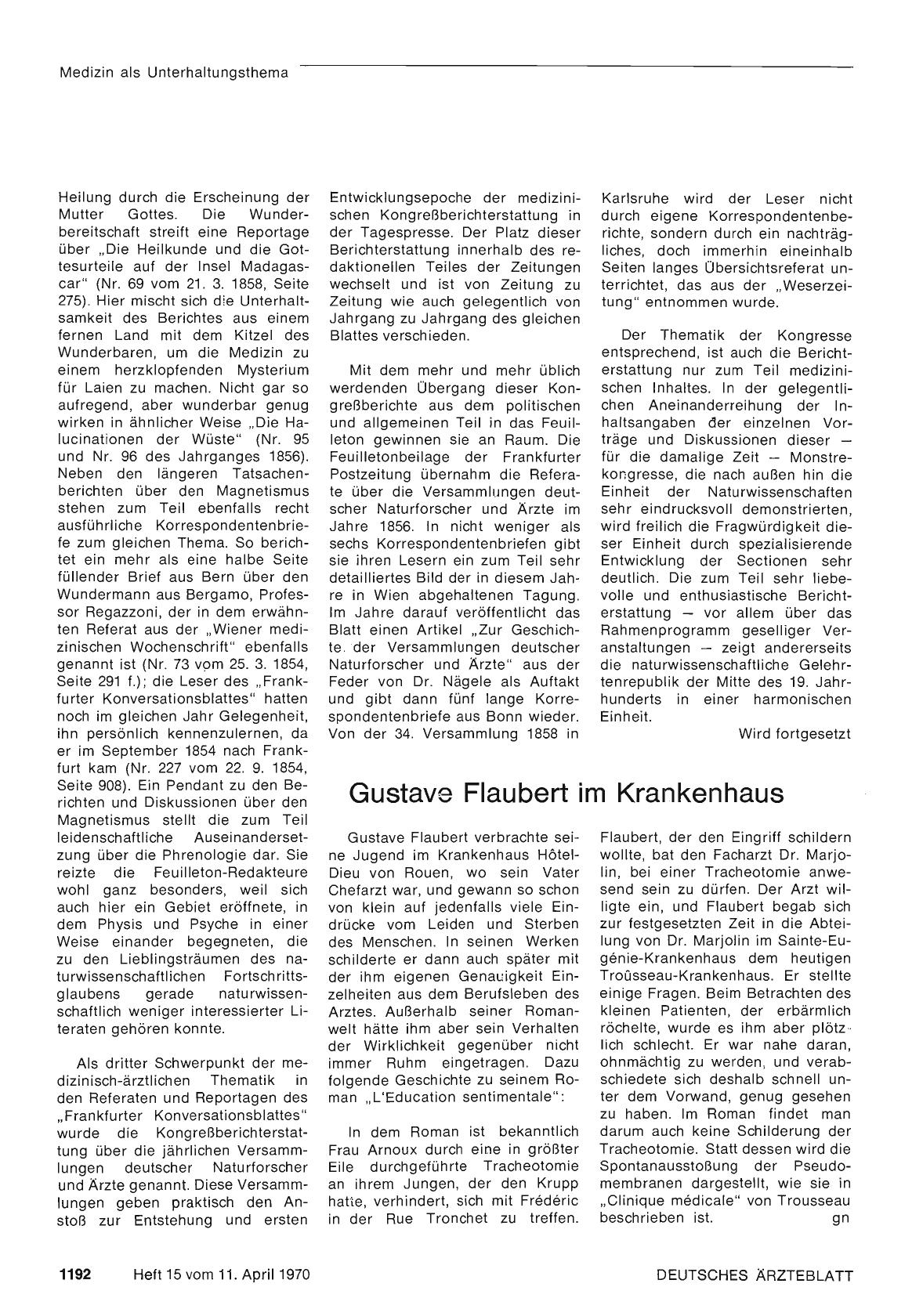 Vorschauseite 1: Gustavs Flaubert im Krankenhaus