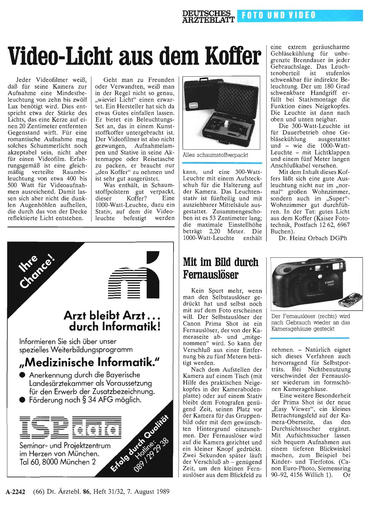 Vorschauseite 1: Mit im Bild durch Fernauslöser