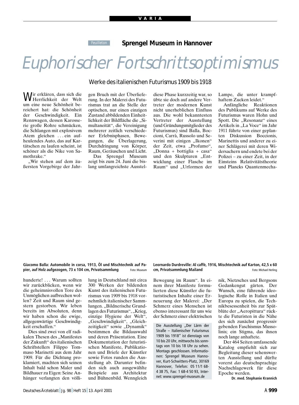 Vorschauseite 1: Sprengel Museum in Hannover: Euphorischer Fortschrittsoptimismus
