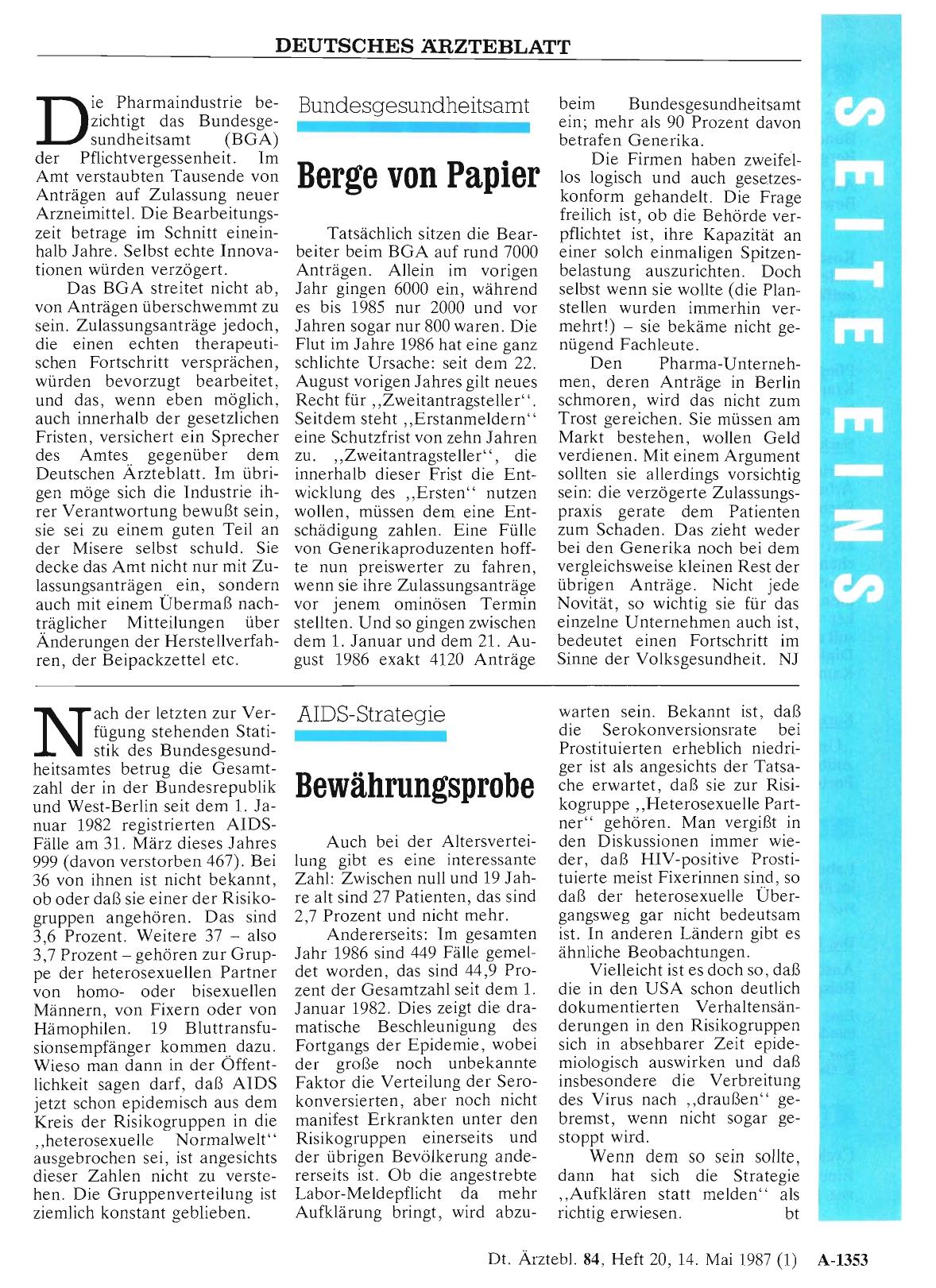 Vorschauseite 1: Bundesgesundheitsamt: Berge von Papier
