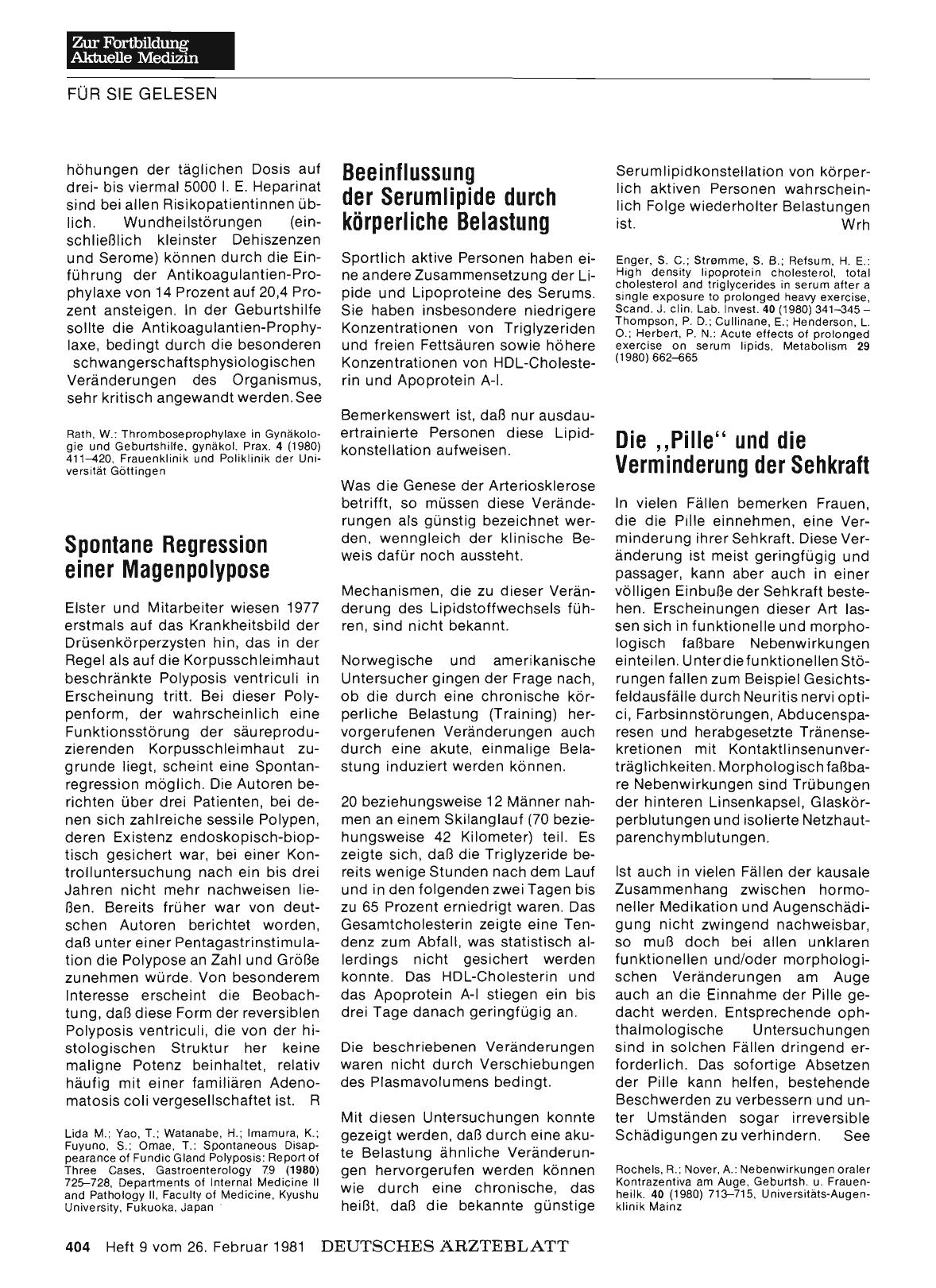 Vorschauseite 1: Beeinflussung der Serumlipide durch körperliche Belastung