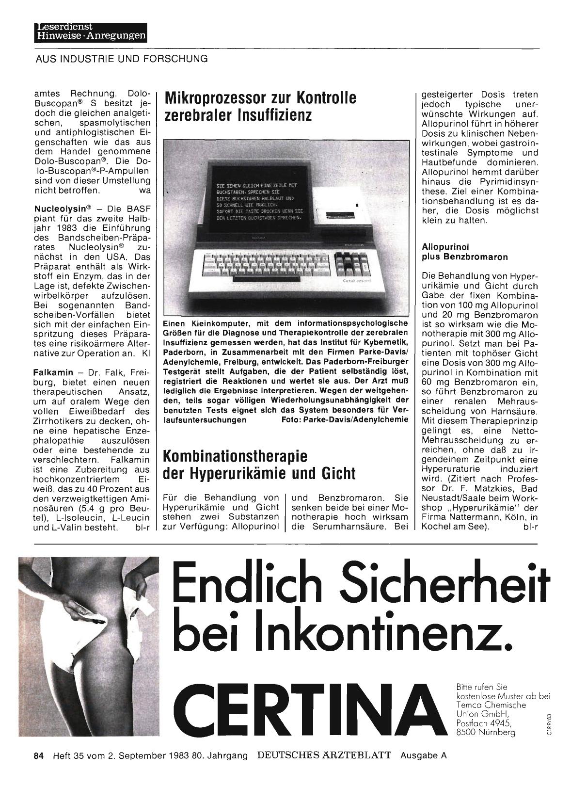 Vorschauseite 1: Kombinationstherapie der Hyperurikämie und Gicht