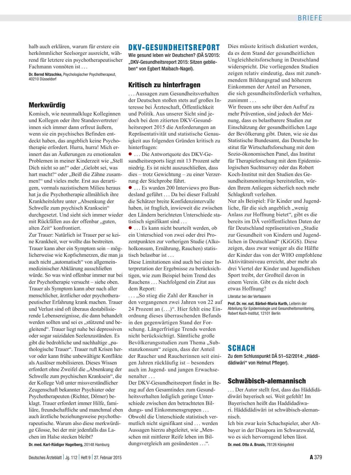 Vorschauseite 1: Schach: Schwäbisch-alemannisch