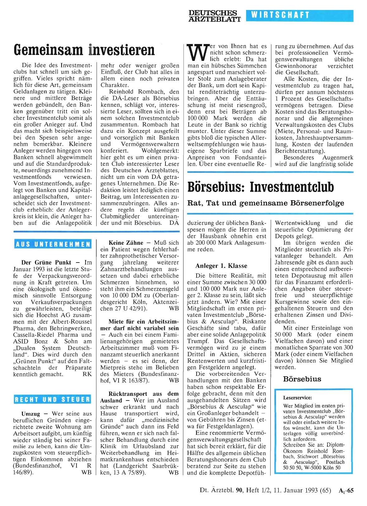 Vorschauseite 1: Gemeinsam investieren