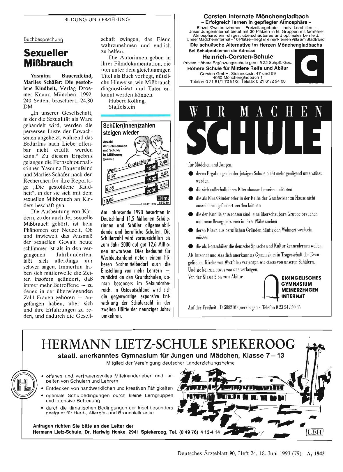 Vorschauseite 1: Schüler(innen)zahlen steigen wieder