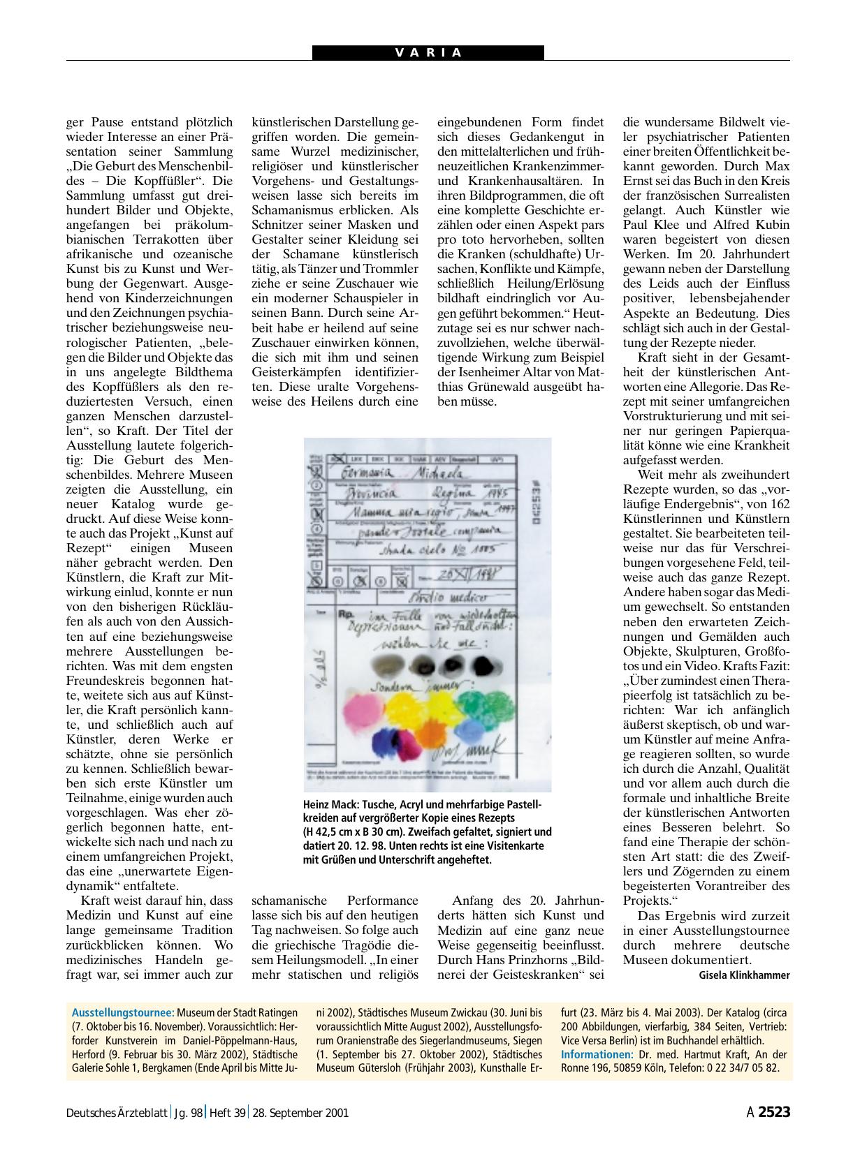 Vorschauseite 1: Ausstellungstournee: Museum der Stadt Ratingen
