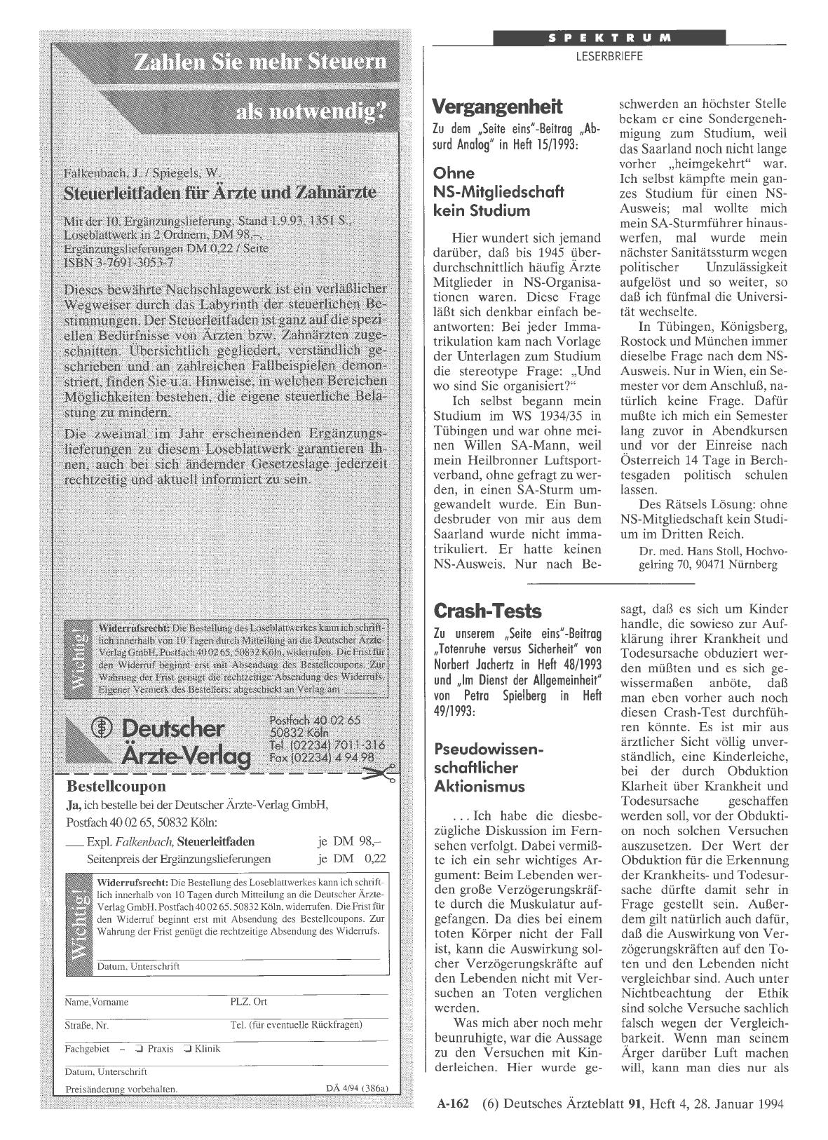 Vorschauseite 1: Crash-Tests: Pseudowissenschaftlicher Aktionismus