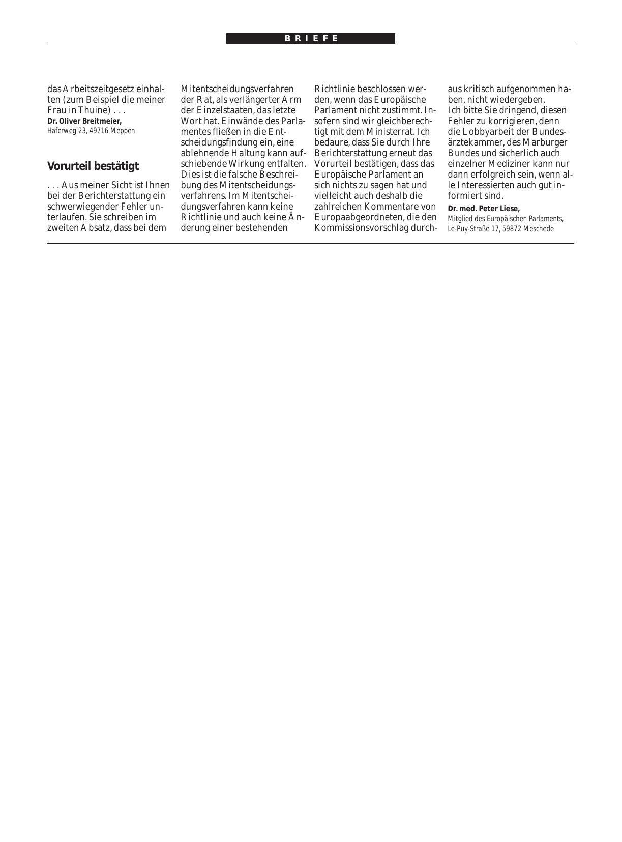 Vorschauseite 1: Bereitschaftsdienste: Vorurteil bestätigt