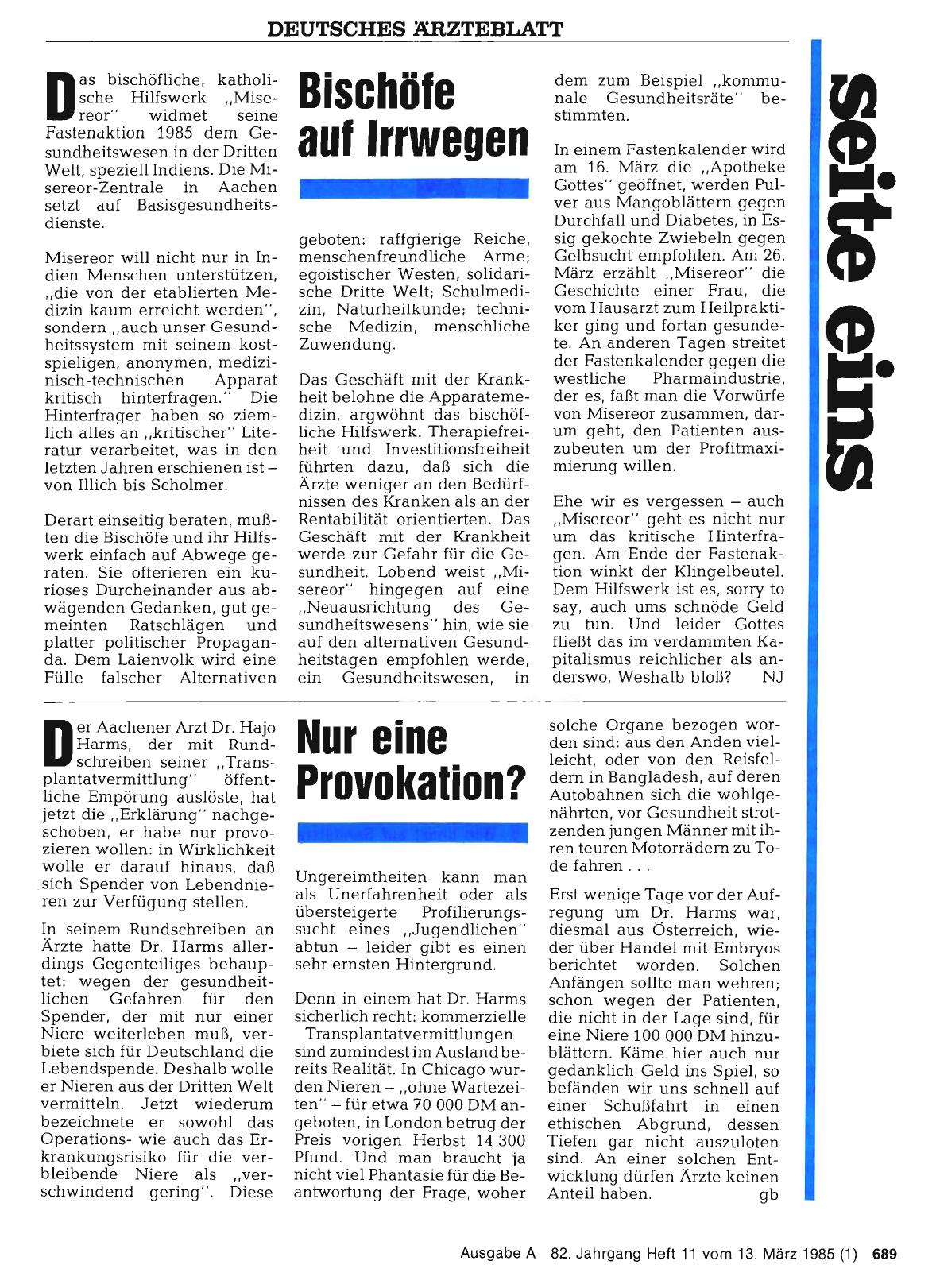 Vorschauseite 1: Nur eine Provokation?