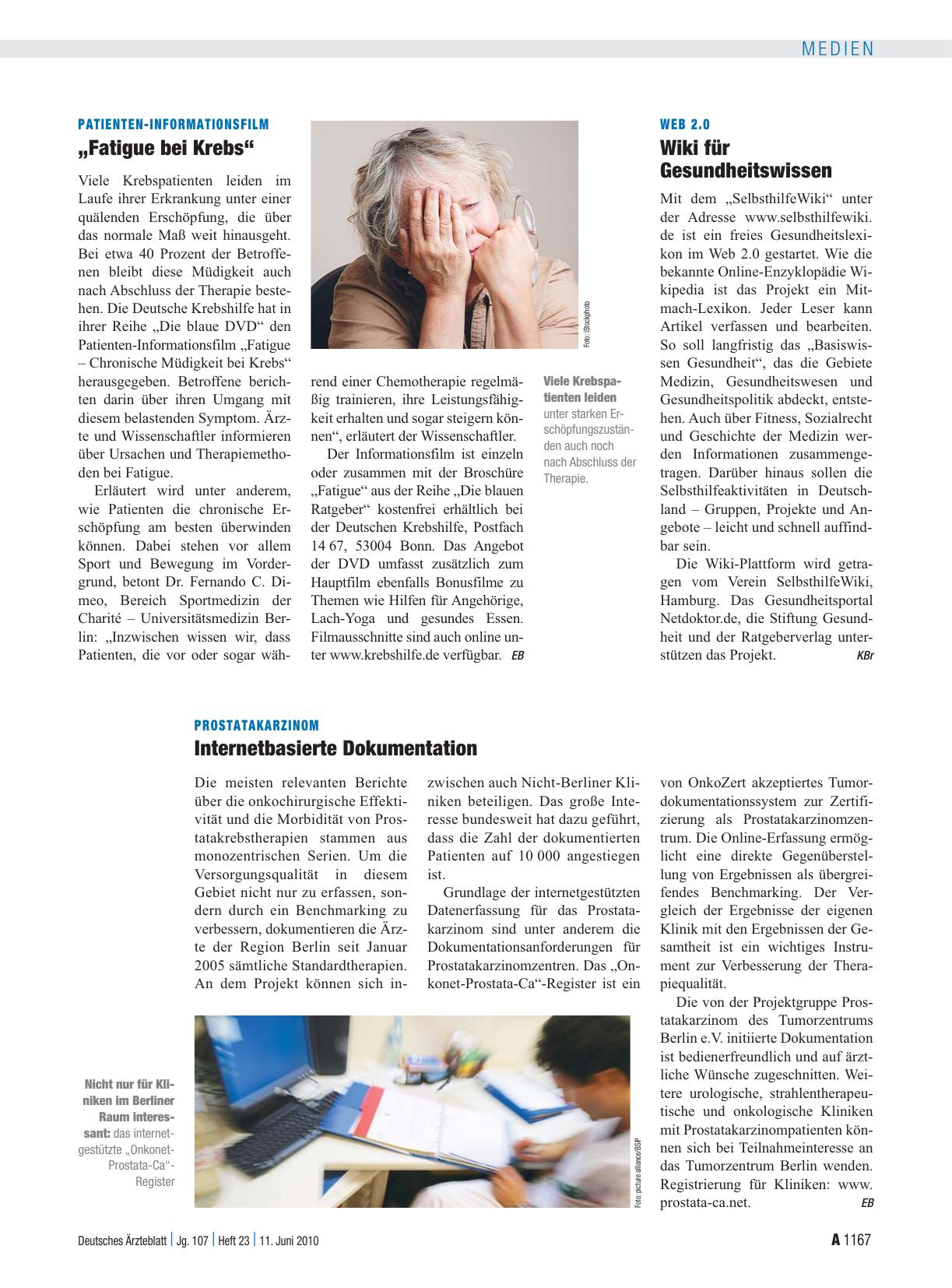 Vorschauseite 1: Web 2. 0: Wiki für Gesundheitswissen