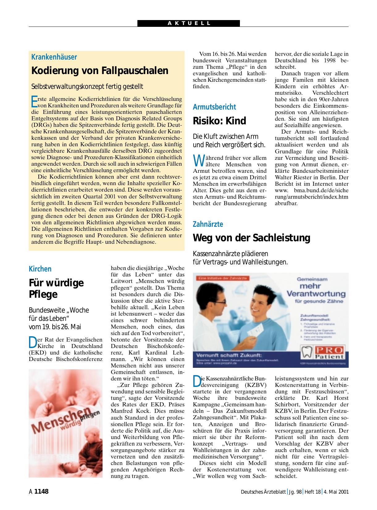 Vorschauseite 1: Kirchen: Für würdige Pflege