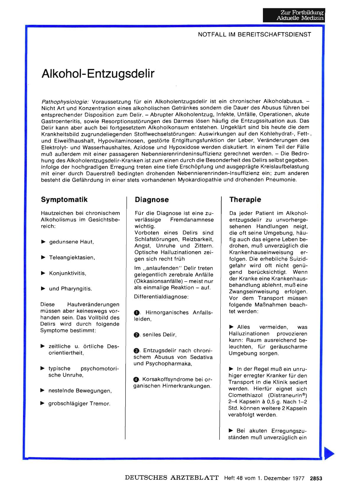 Vorschauseite 1: Alkohol-Entzugsdelir