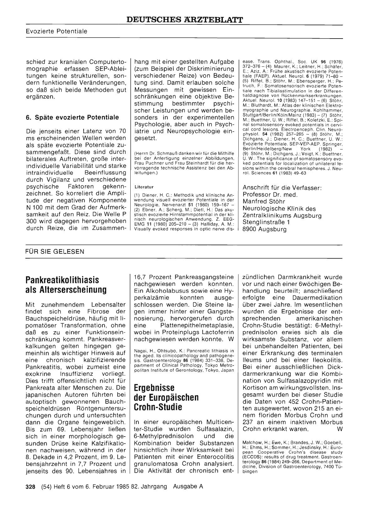 Vorschauseite 1: Ergebnisse der Europäischen Crohn-Studie