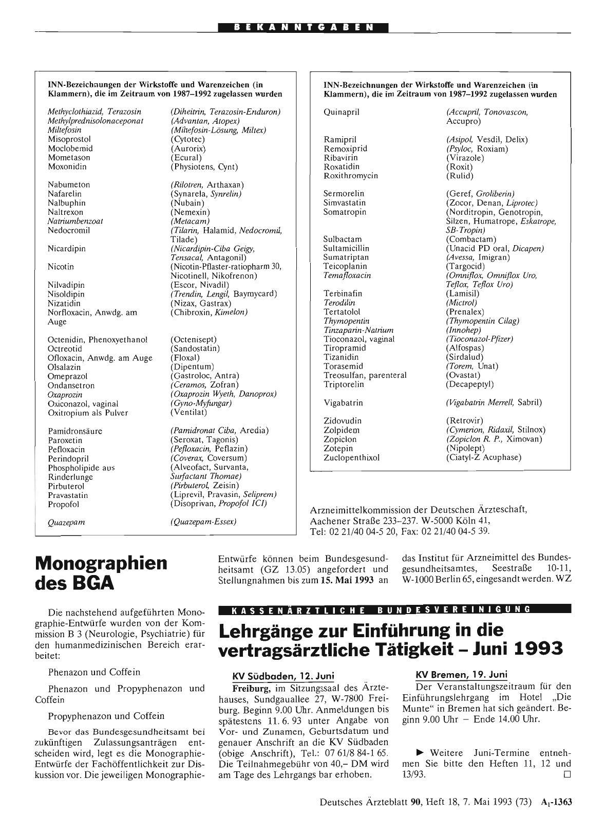 Vorschauseite 1: Monographien des BGA