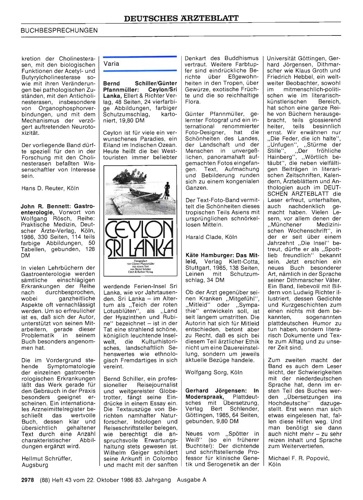 Vorschauseite 1: Varia: Käte Hamburger: Das Mitleid