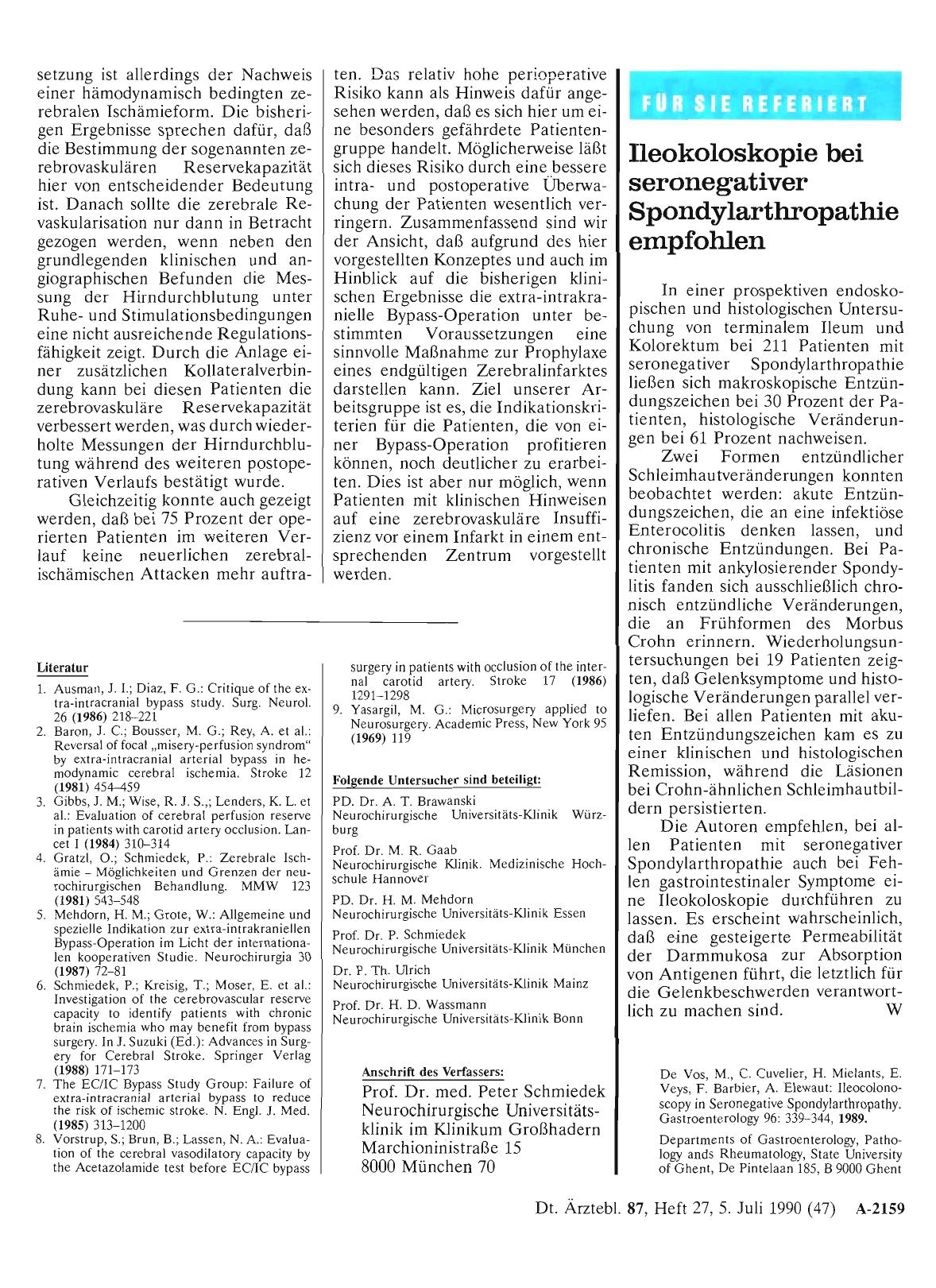 Vorschauseite 1: Ileokoloskopie bei seronegativer Spondylarthropathie empfohlen