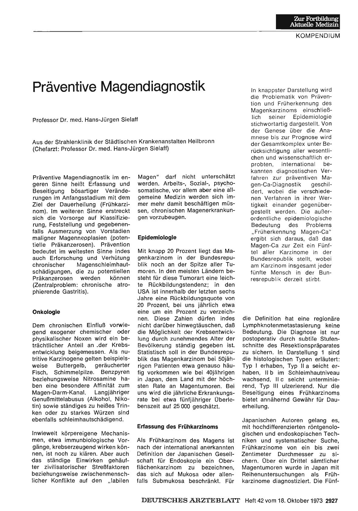 Vorschauseite 1: Präventive Magendiagnostik