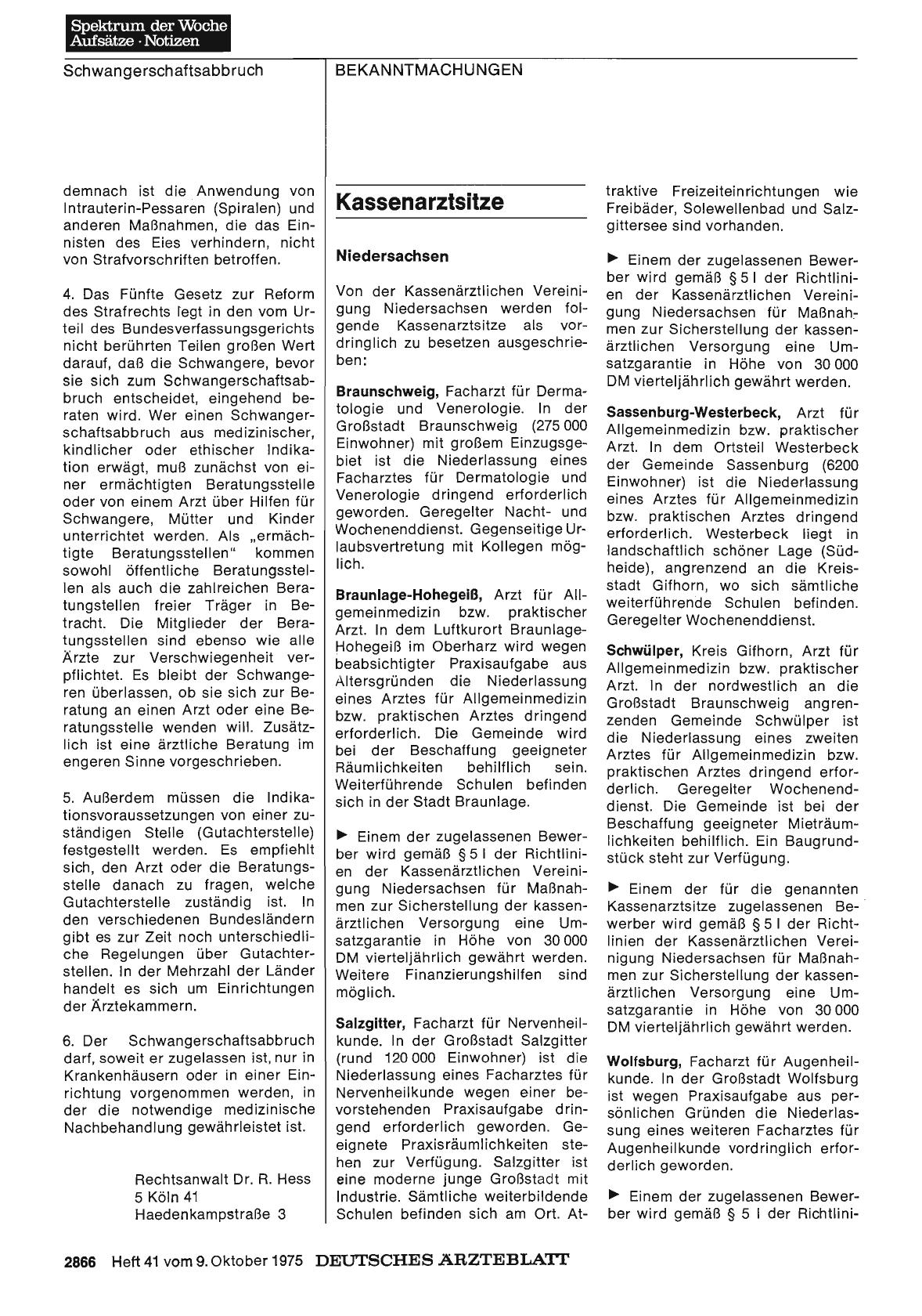 Vorschauseite 1: Kassenarztsitze