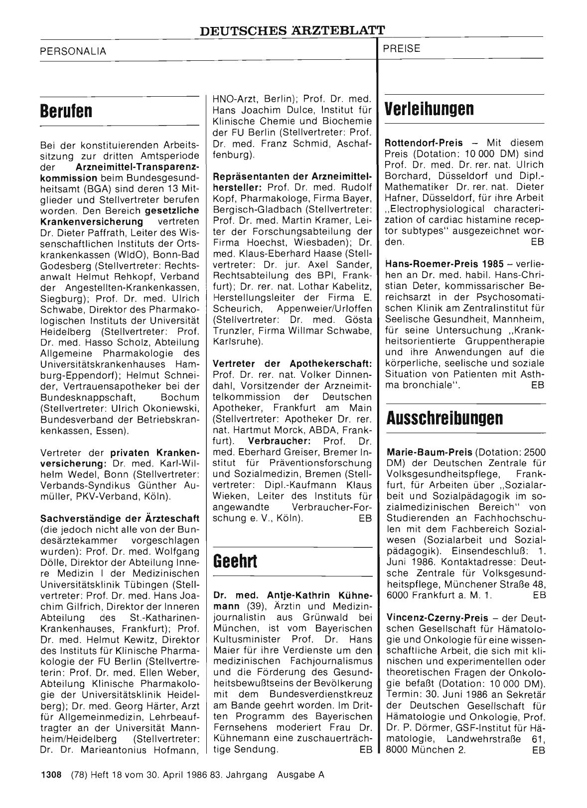 Vorschauseite 1: Berufen