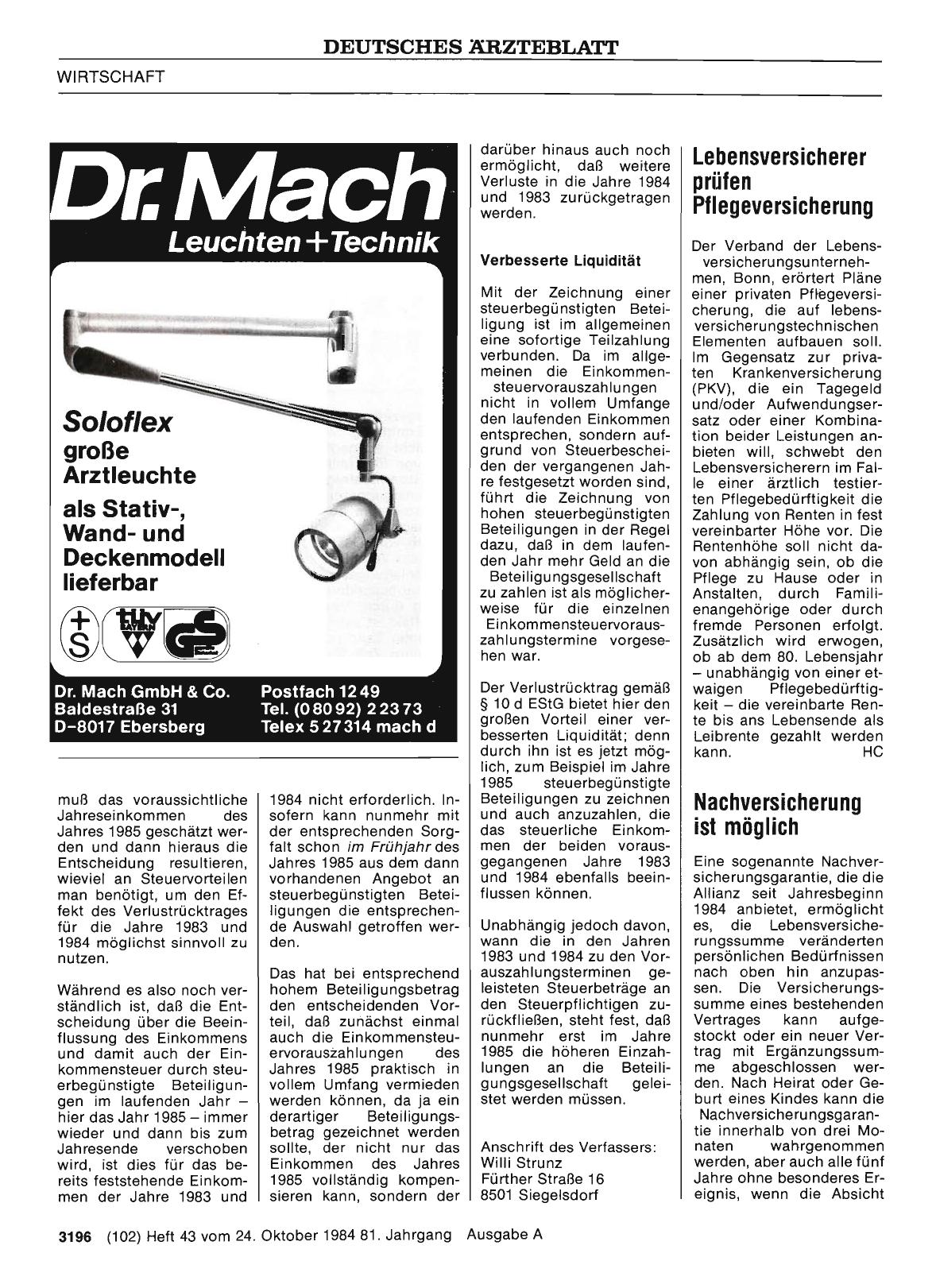 Vorschauseite 1: Nachversicherung ist möglich