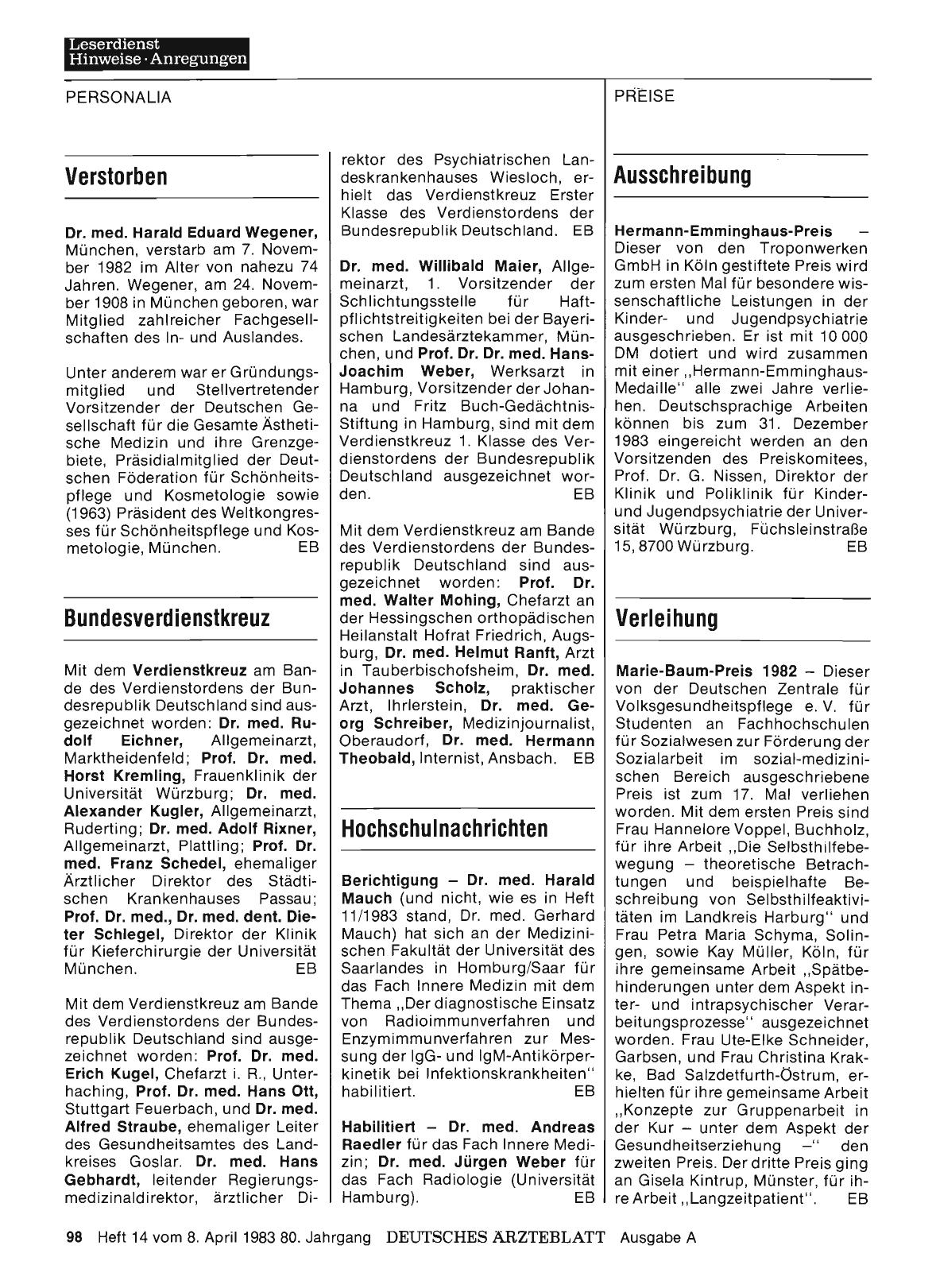 Vorschauseite 1: Bundesverdienstkreuz