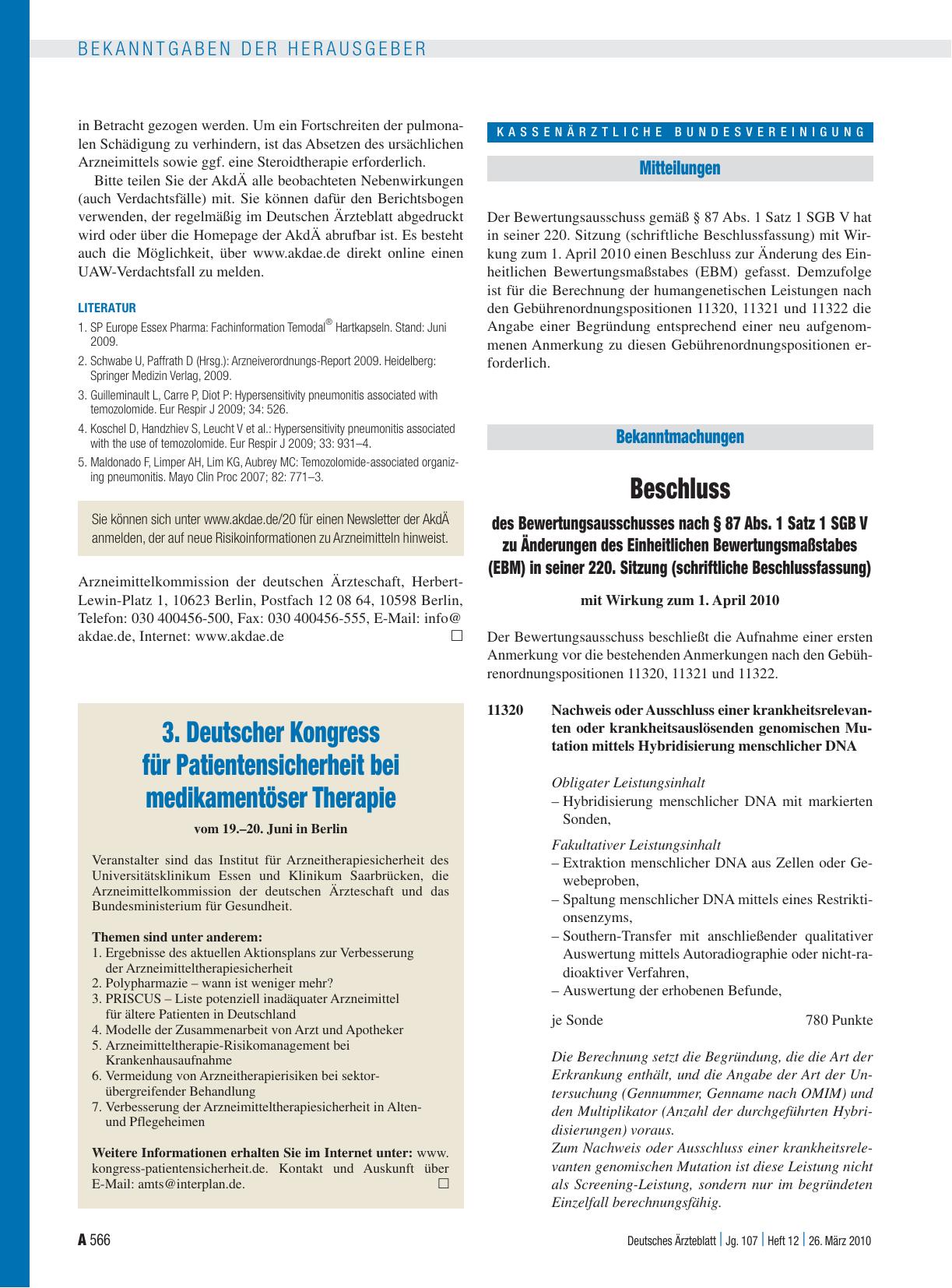 Vorschauseite 1: 3. Deutscher Kongress für Patientensicherheit bei medikamentöser Therapie vom 19. – 20. Juni in Berlin