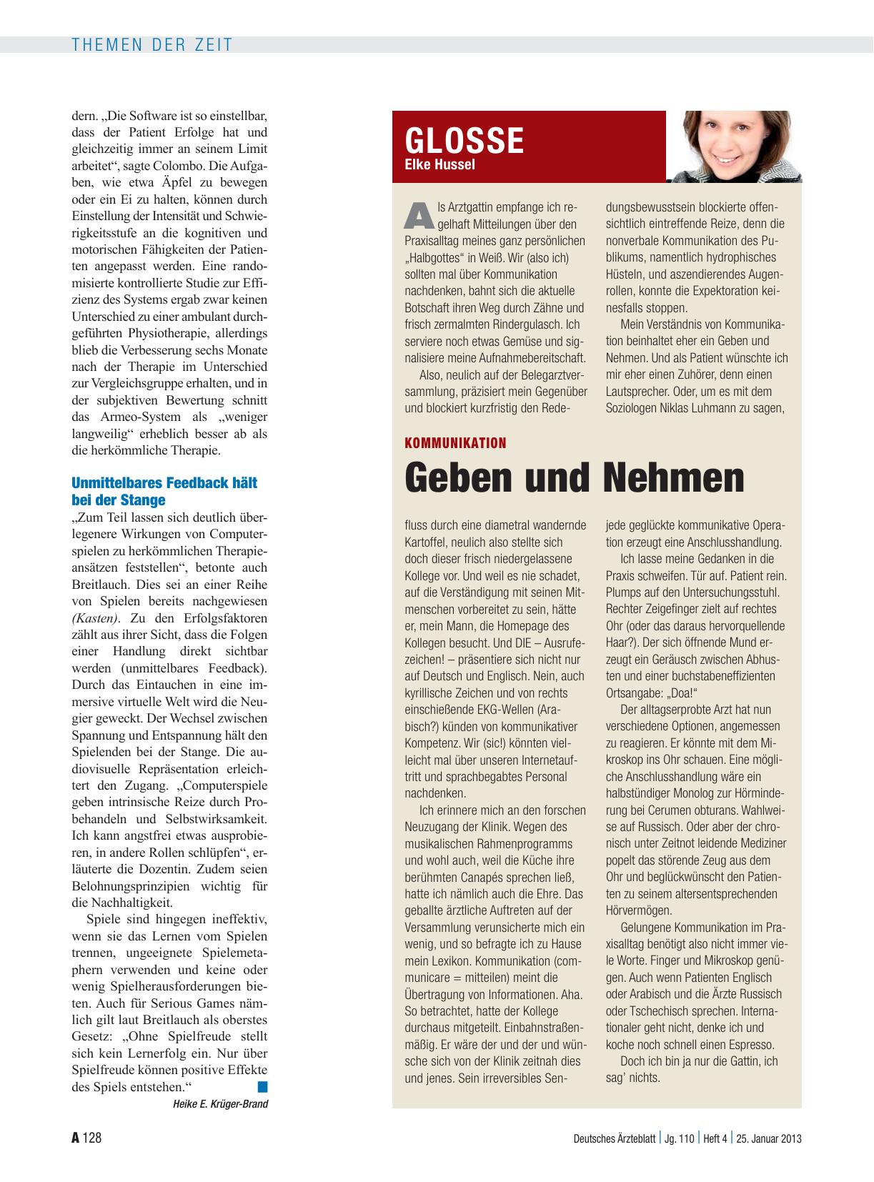 Vorschauseite 1: Kommunikation: Geben und Nehmen
