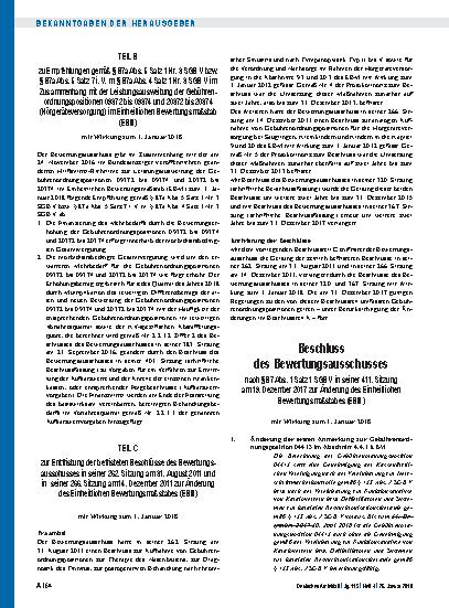 Vorschauseite 5: Beschluss des Bewertungsausschusses nach § 87 Abs. 1 Satz 1 SGB V in seiner 411. Sitzung: Teil A, TEIL B