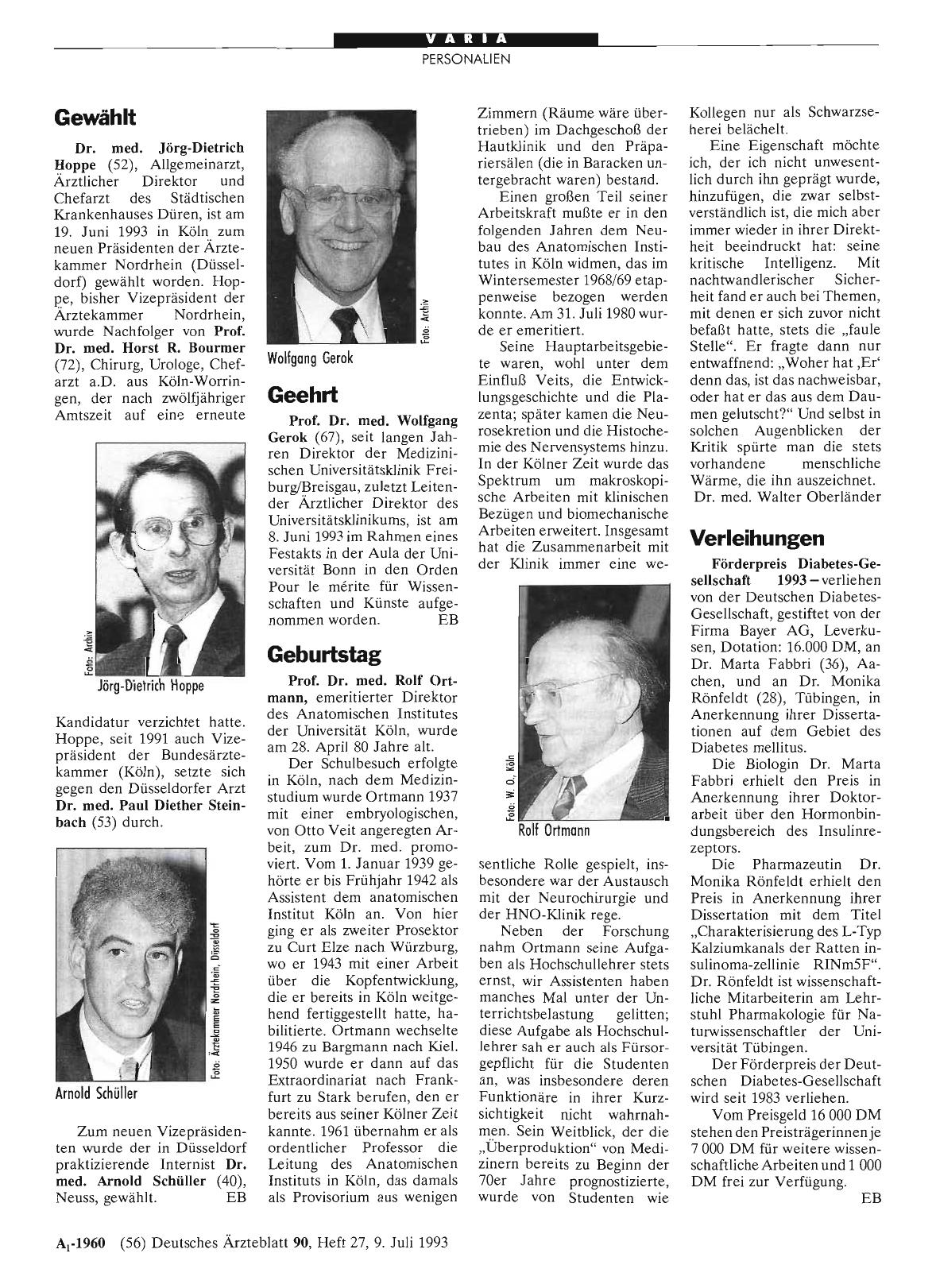 Vorschauseite 1: Verleihungen