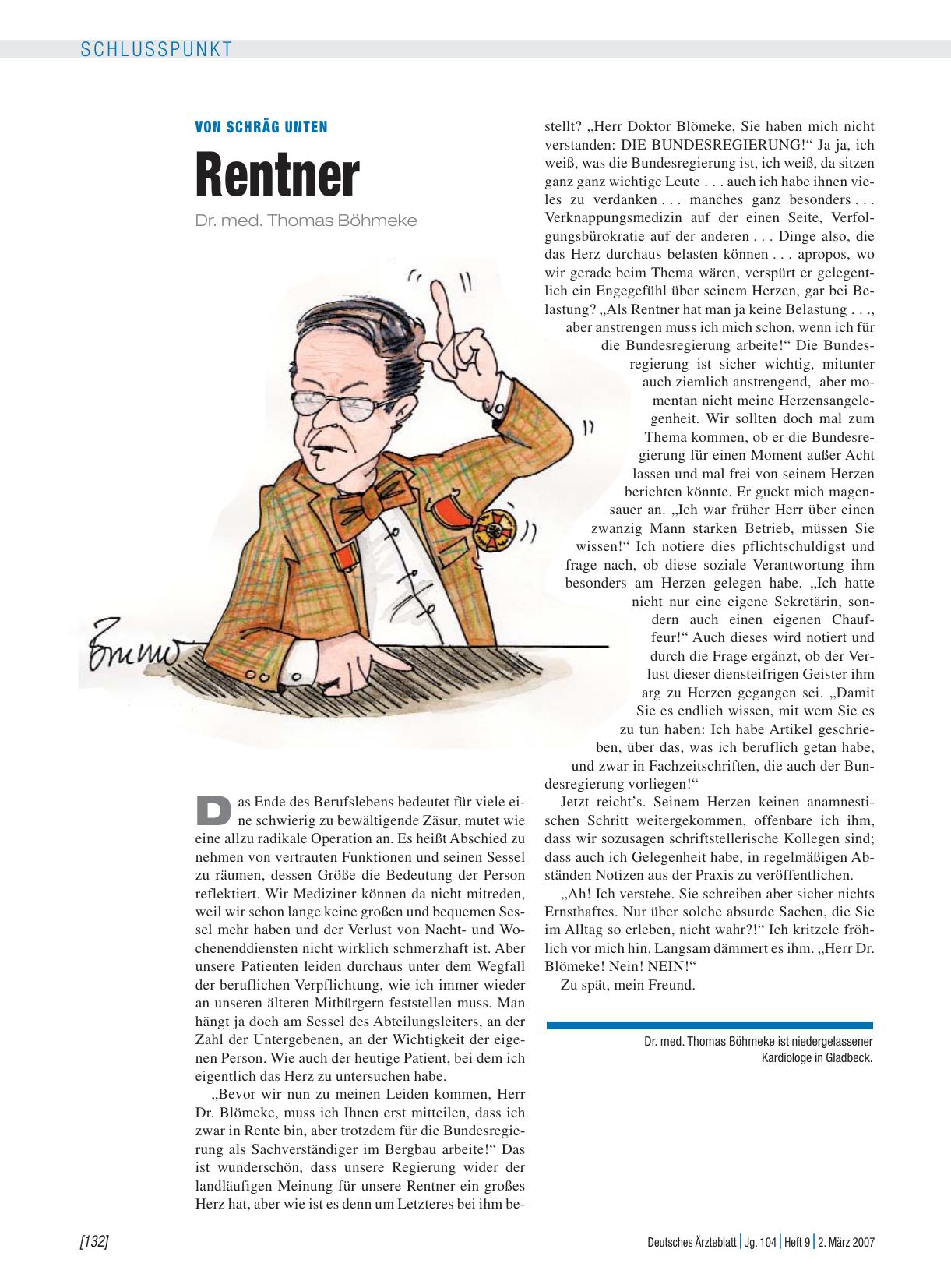Vorschauseite 1: Von schräg unten: Rentner