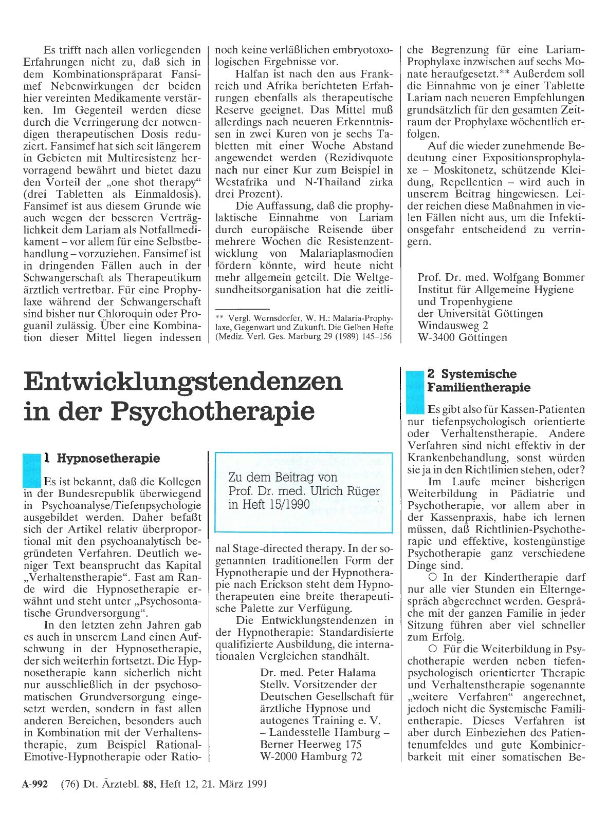 Vorschauseite 1: Entwicklungstendenzen in der Psychotherapie: 1 Hypnosetherapie