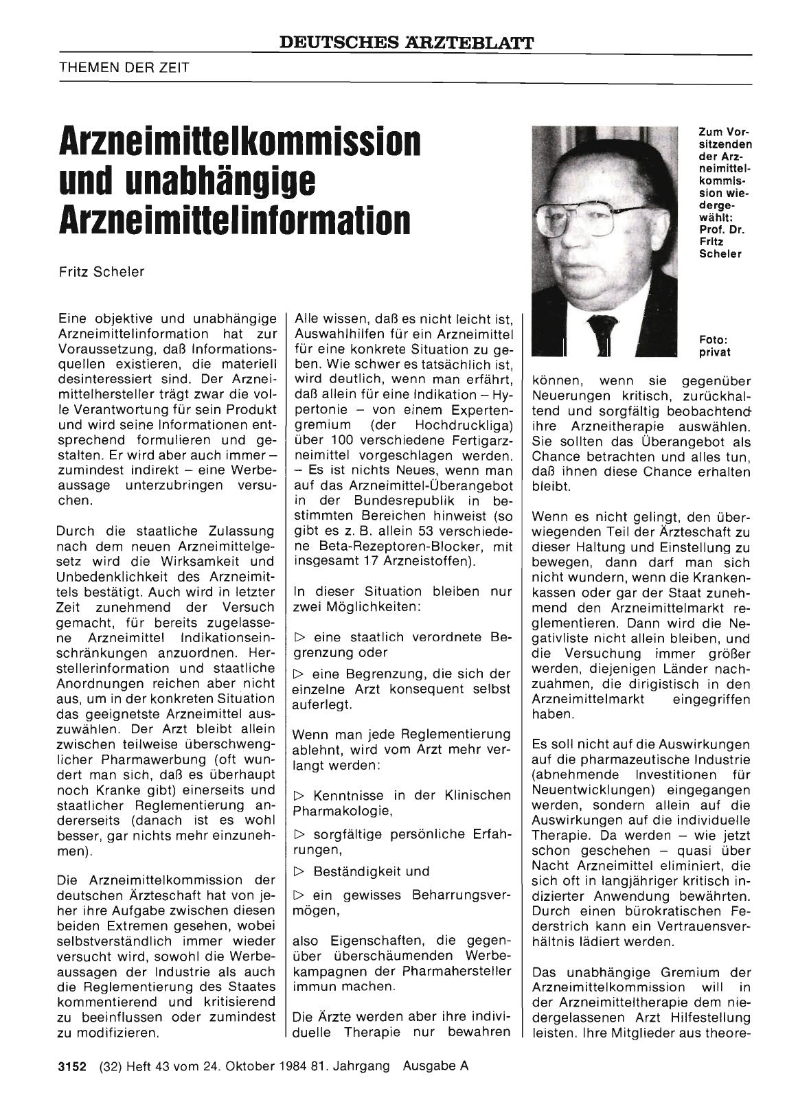 Vorschauseite 1: Arzneimittelkommission und unabhängige Arzneimittelinformation