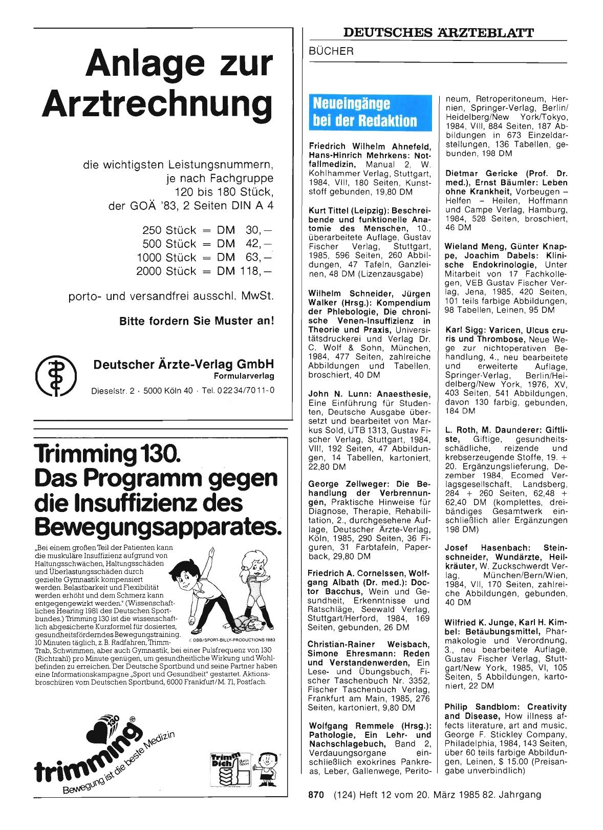 Vorschauseite 1: Neueingänge bei der Redaktion