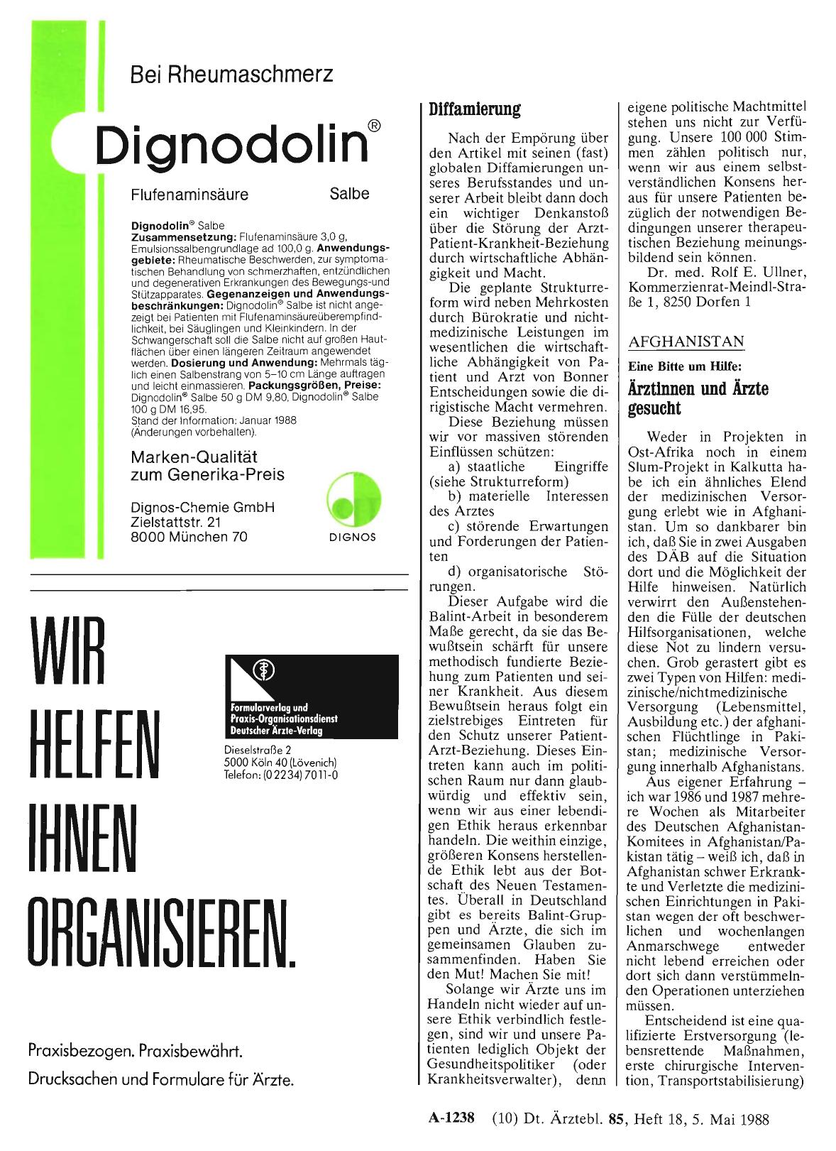 Vorschauseite 1: AFGHANISTAN: Ärztinnen und Ärzte gesucht