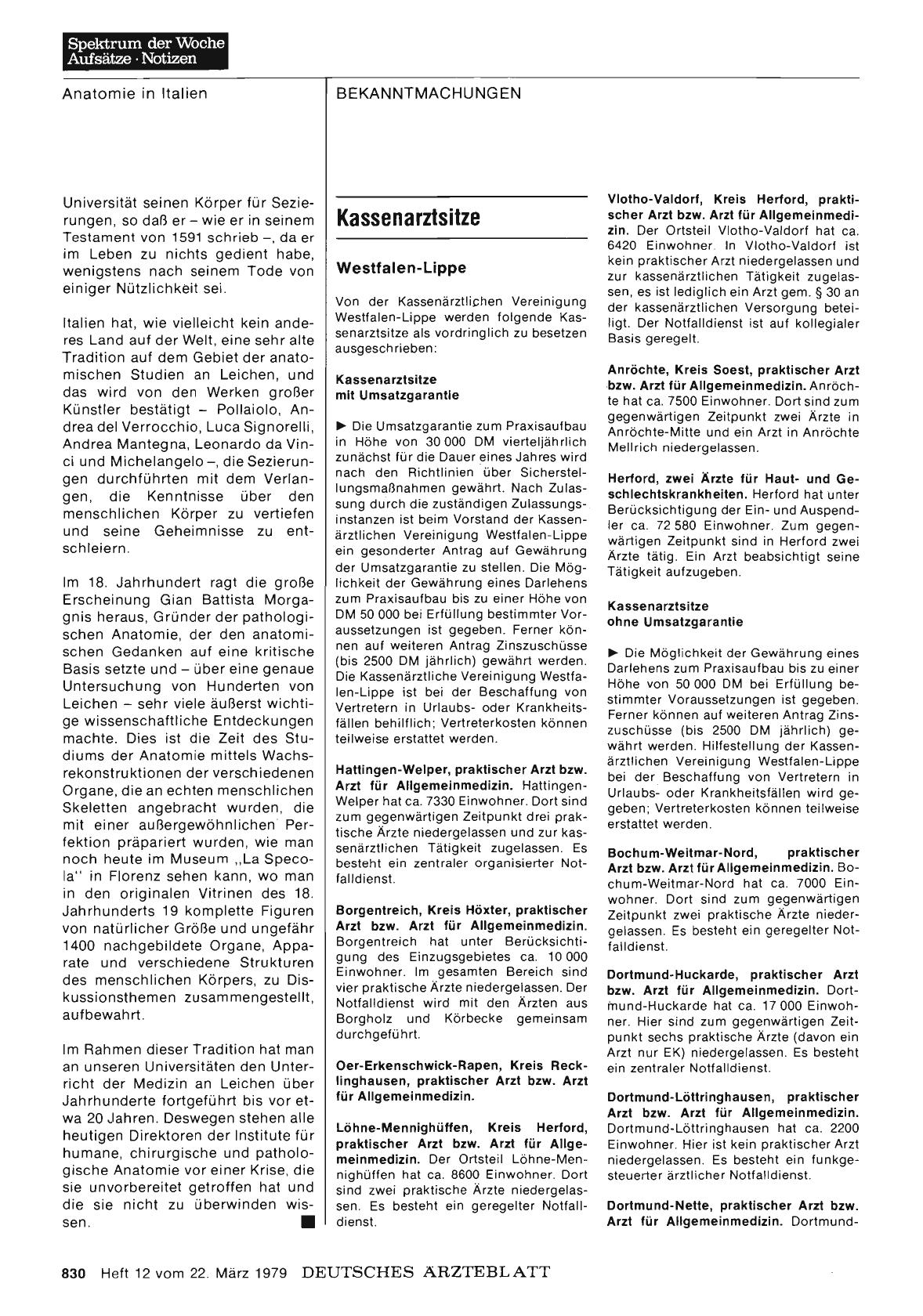 Vorschauseite 1: Kassenarztsitze