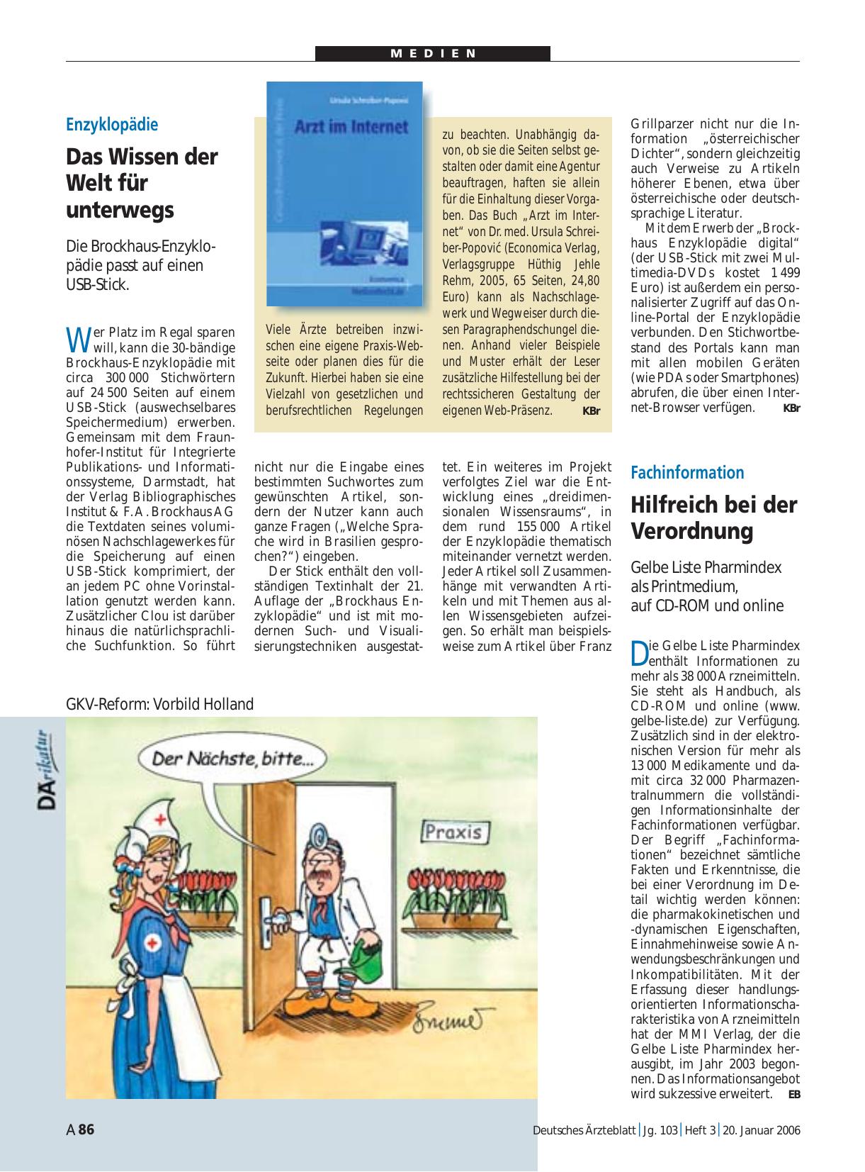 Vorschauseite 1: Arzt im Internet