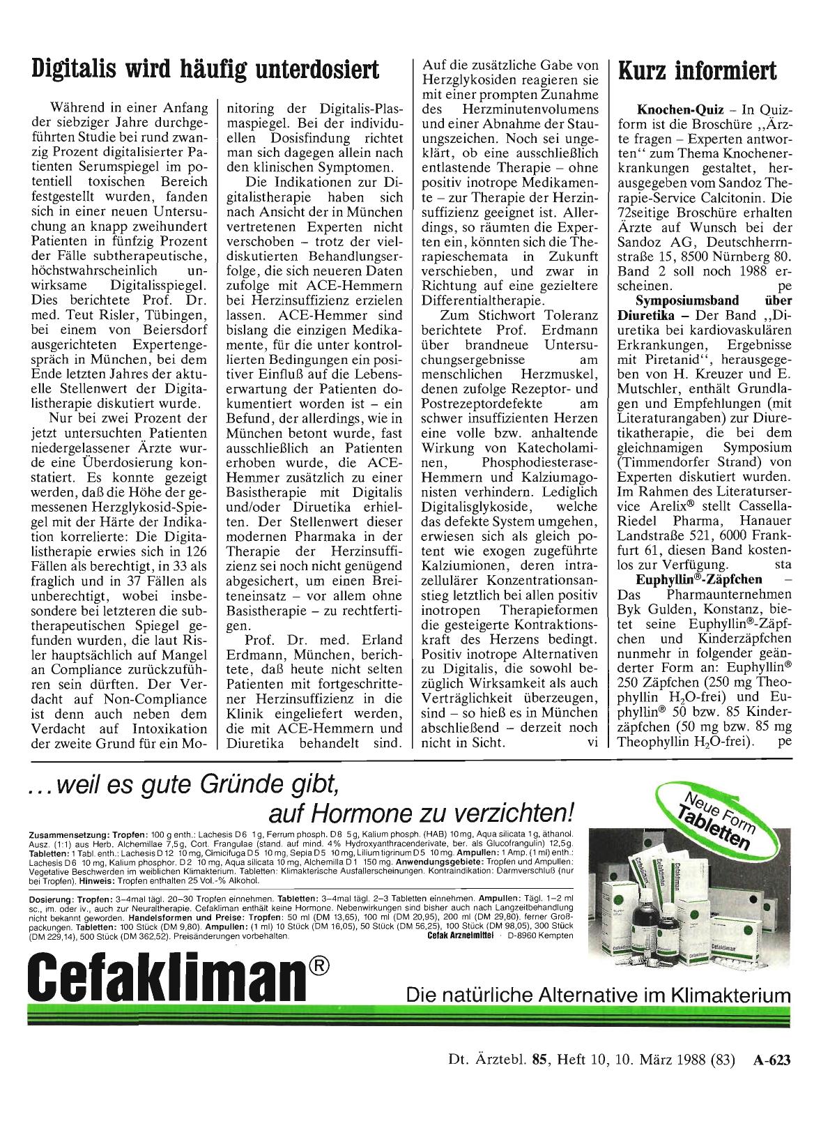 Vorschauseite 1: Digitalis wird häufig unterdosiert
