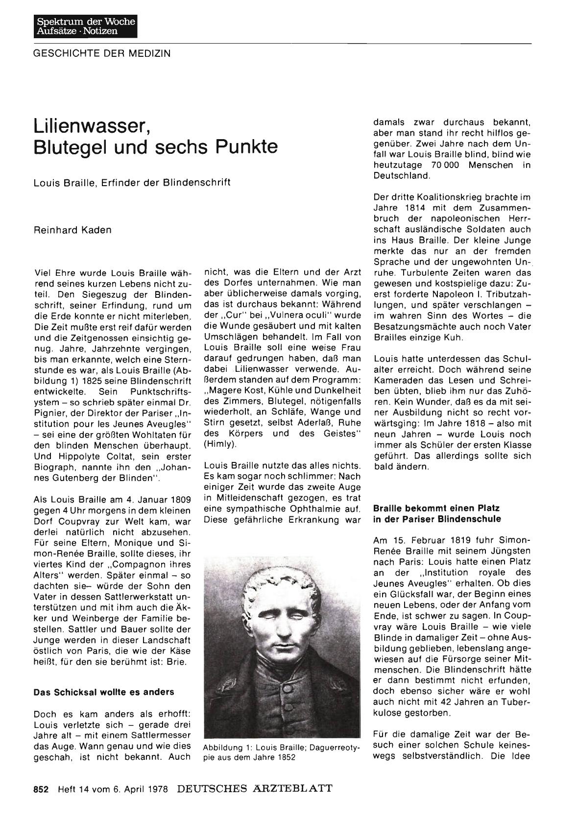 Vorschauseite 1: Lilienwasser, Blutegel und sechs Punkte
