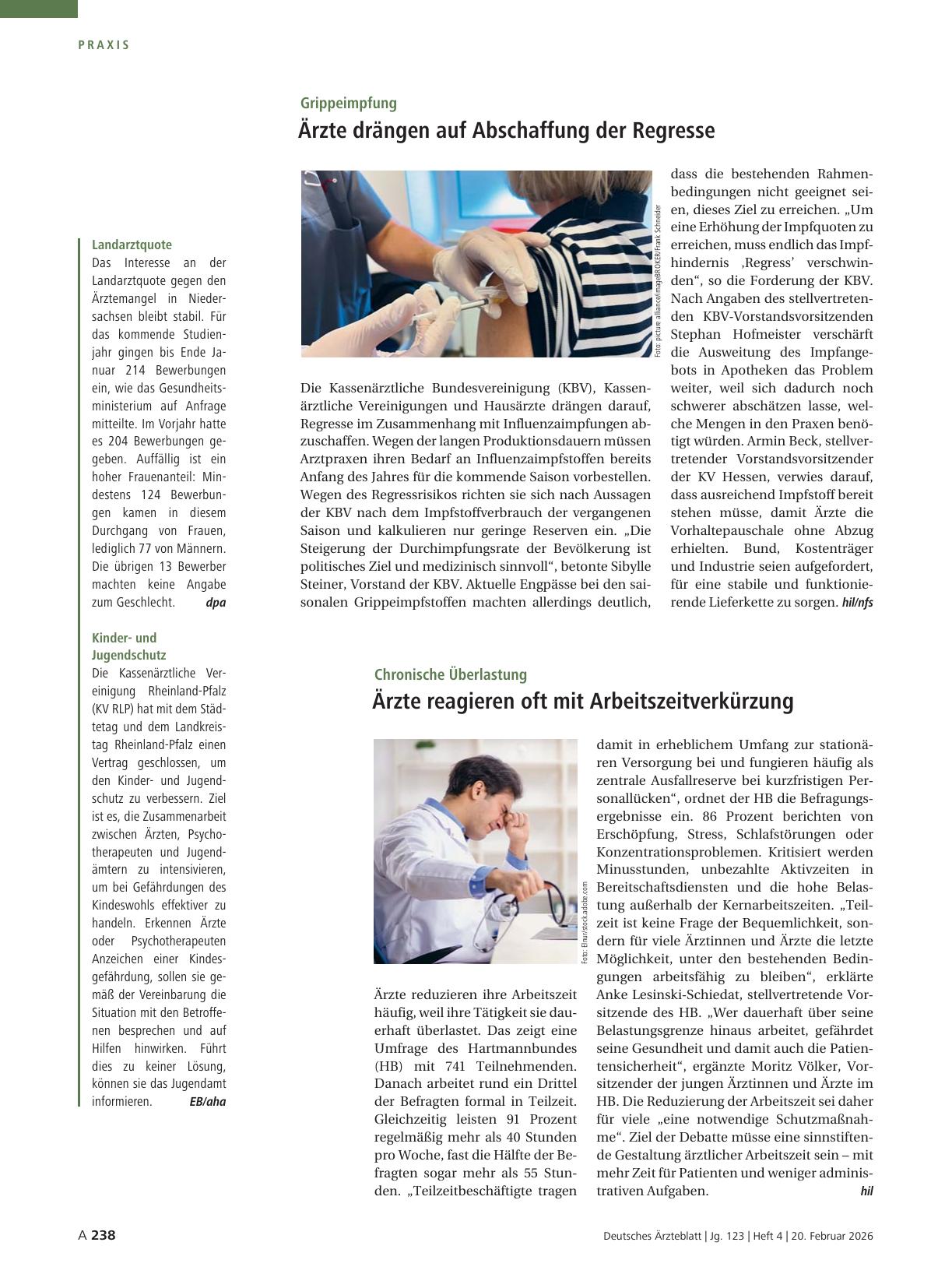 Vorschauseite 1: Landarztquote / Kinderund Jugendschutz