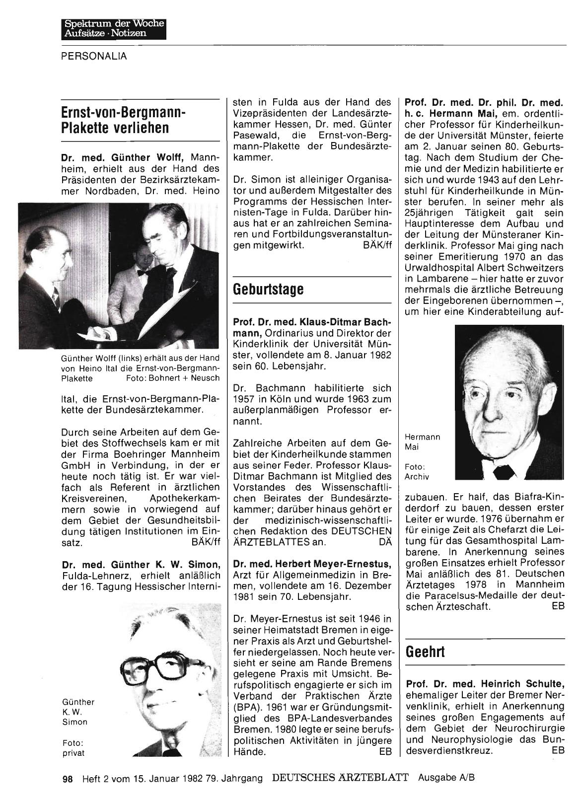 Vorschauseite 1: Geehrt
