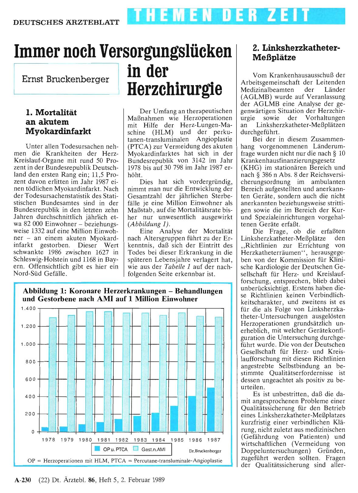 Vorschauseite 1: Immer noch Versorgungslücken in der Herzchirurgie