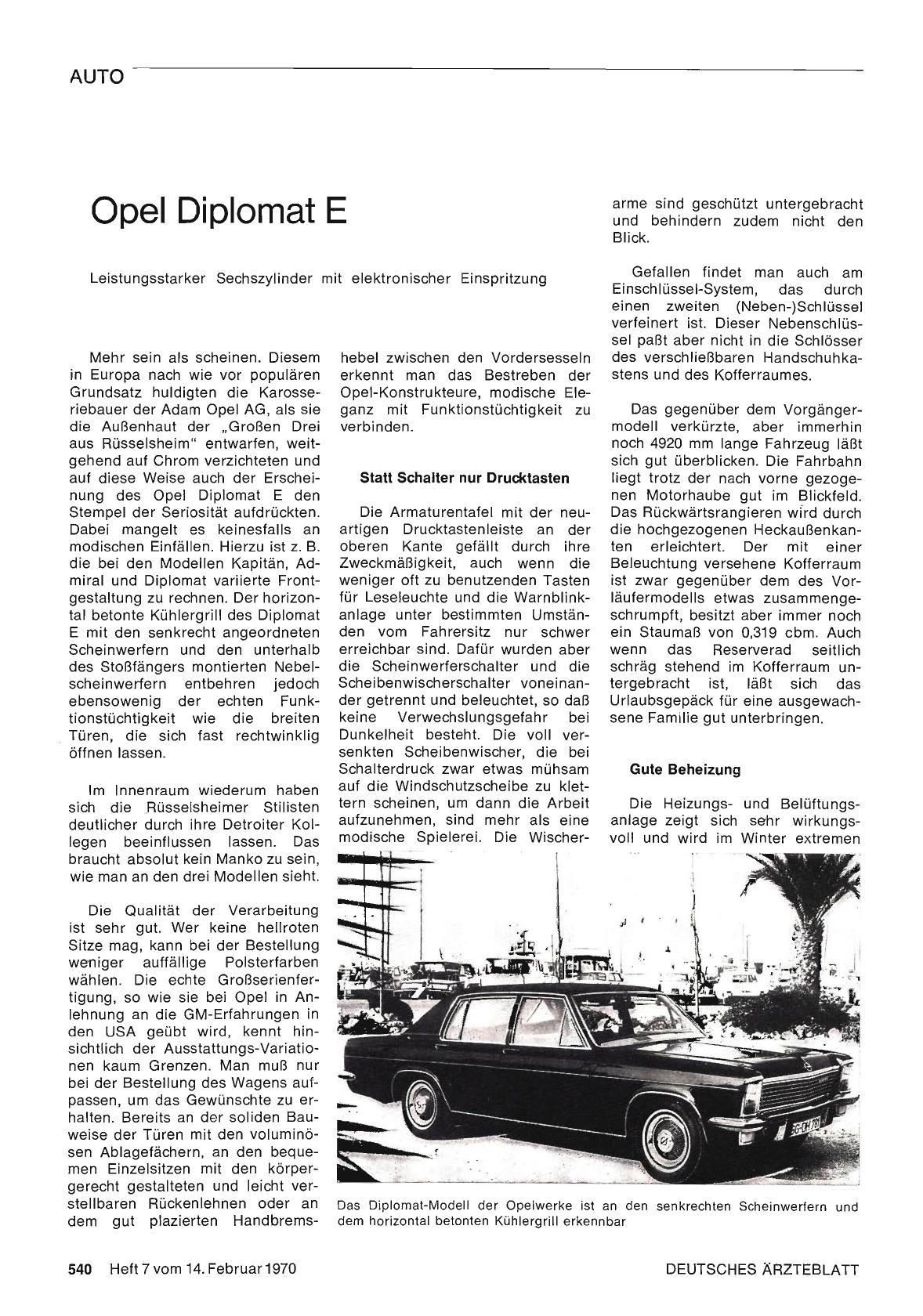 Vorschauseite 1: Opel Diplomat E