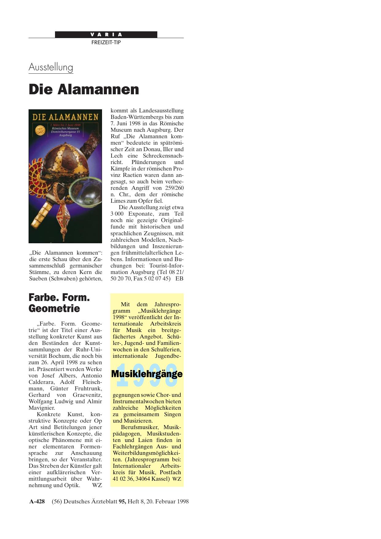 Vorschauseite 1: Musiklehrgänge