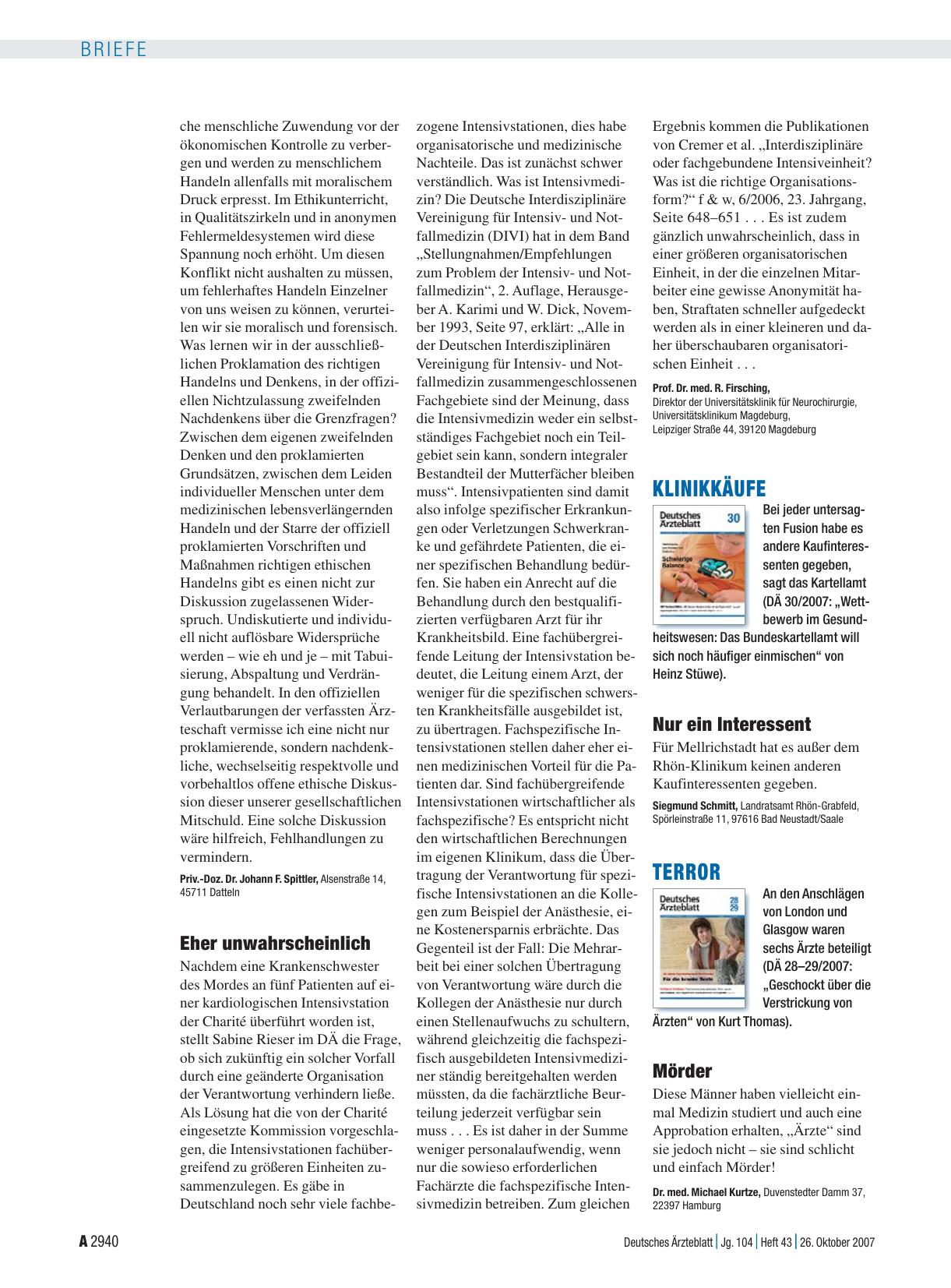 Vorschauseite 1: Klinikkäufe: Nur ein Interessent
