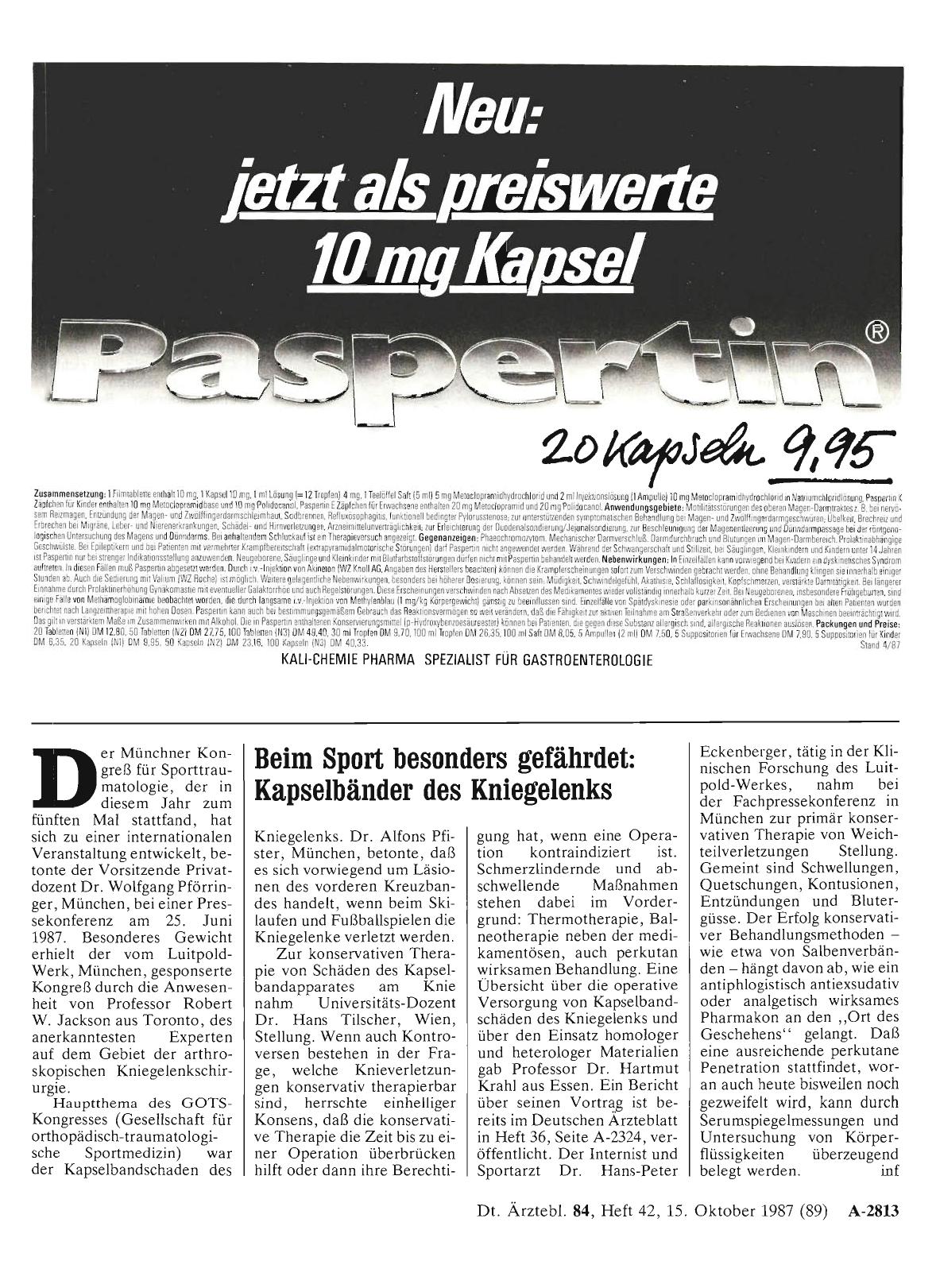 Vorschauseite 1: Beim Sport besonders gefährdet: Kapselbänder des Kniegelenks