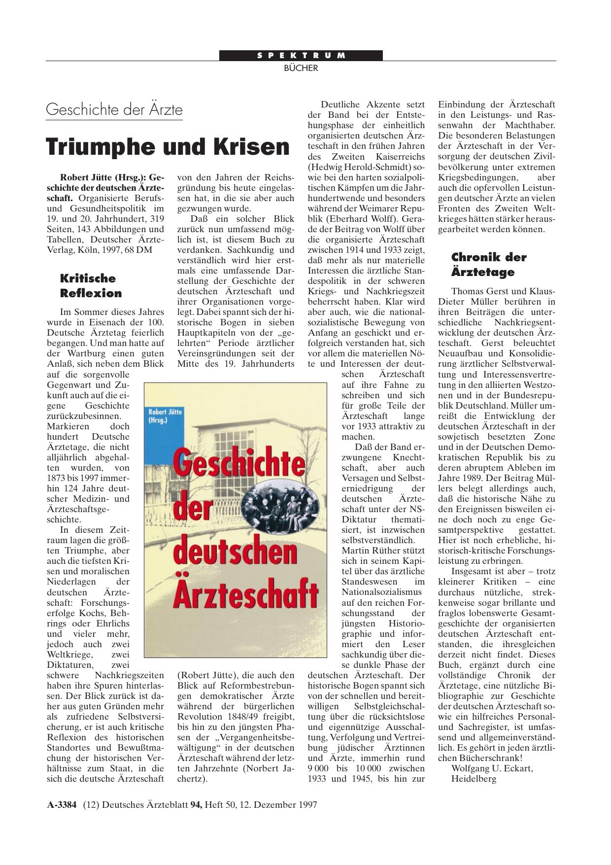 Vorschauseite 1: Geschichte der deutschen Ärzteschaft