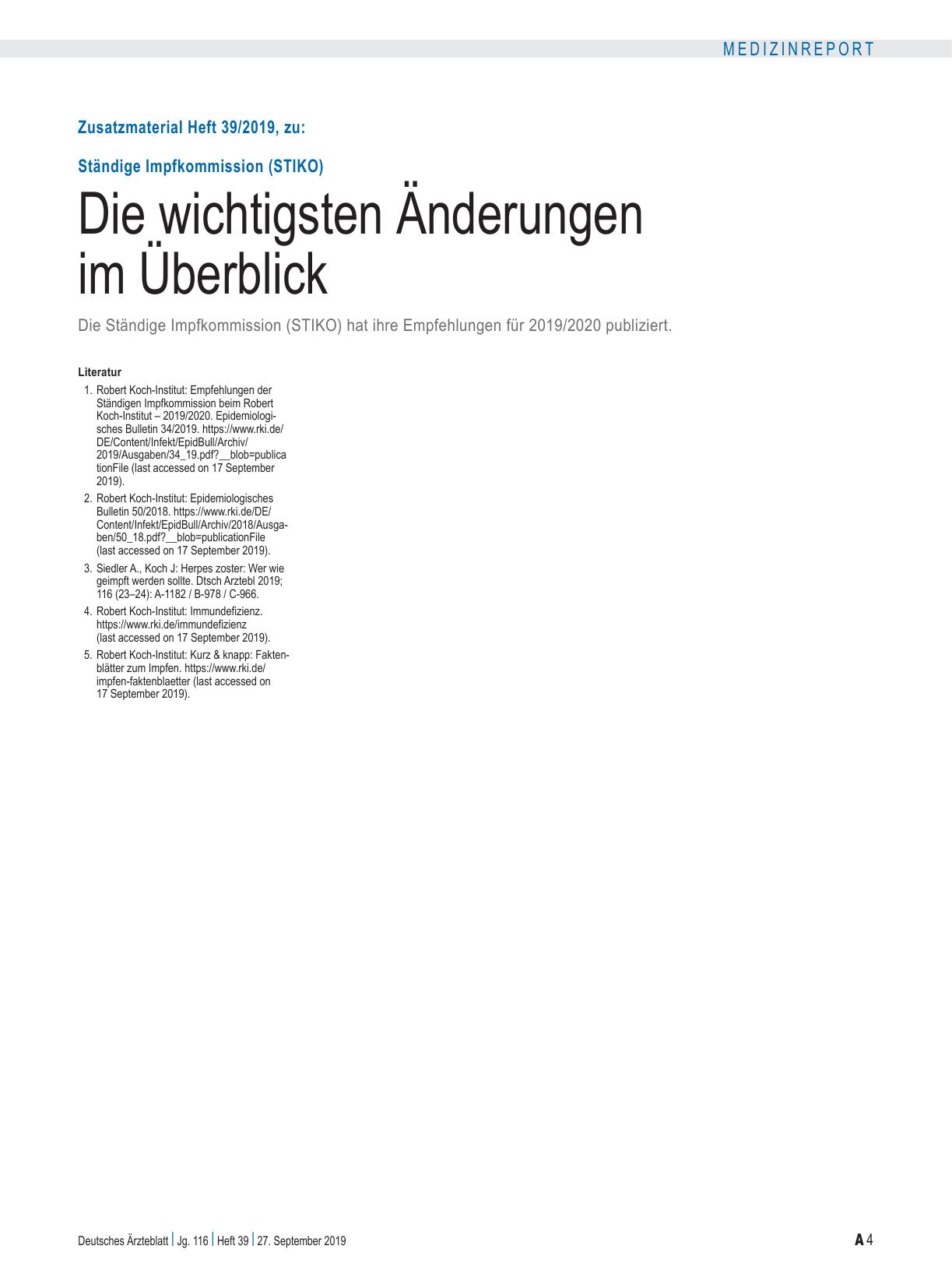 Vorschauseite 4: Ständige Impfkommission (STIKO): Die wichtigsten Änderungen im Überblick