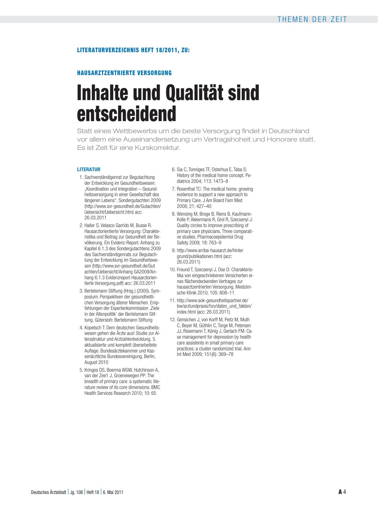 Vorschauseite 4: Hausarztzentrierte Versorgung: Inhalte und Qualität sind entscheidend