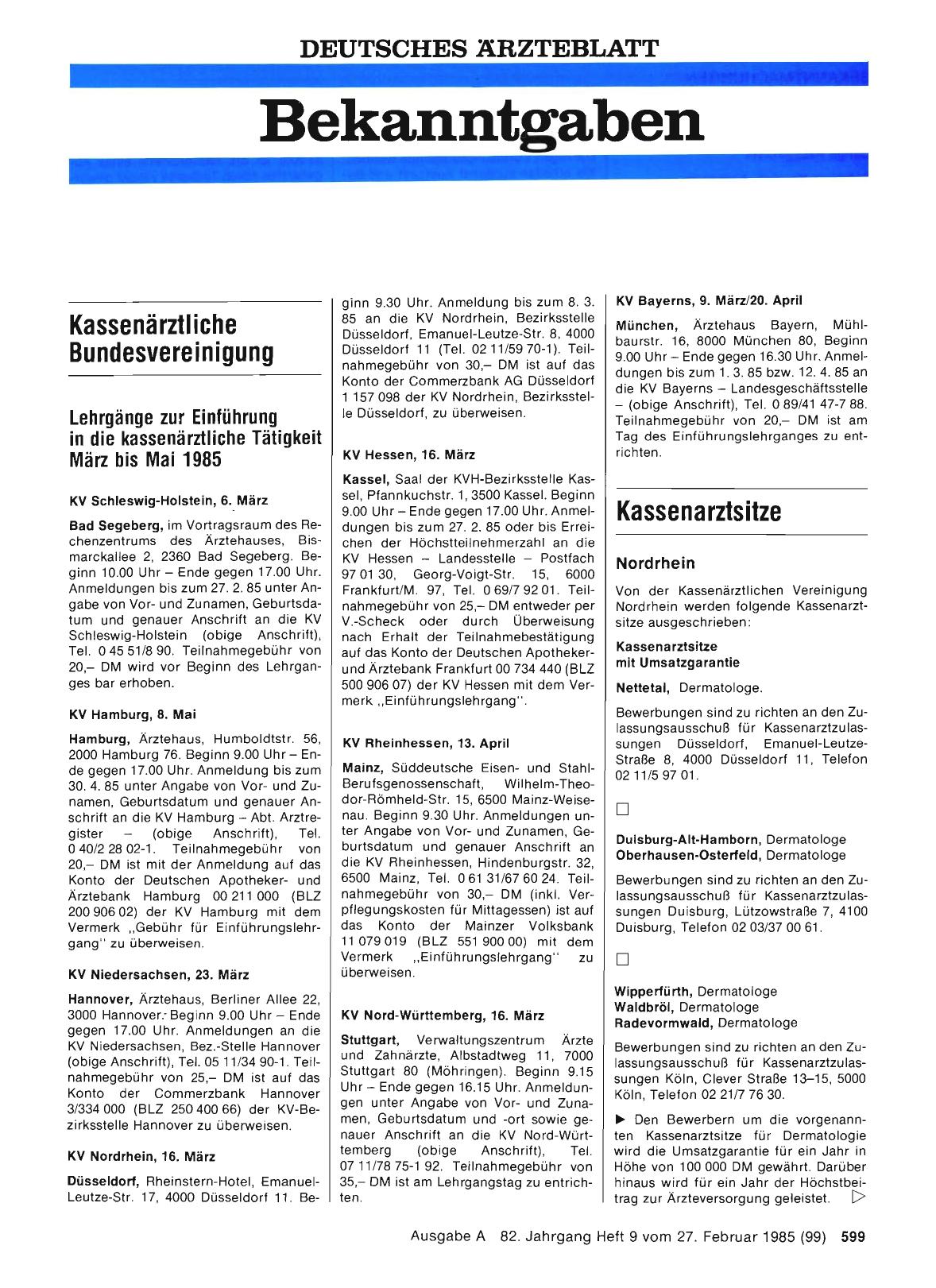 Vorschauseite 1: Kassenarztsitze
